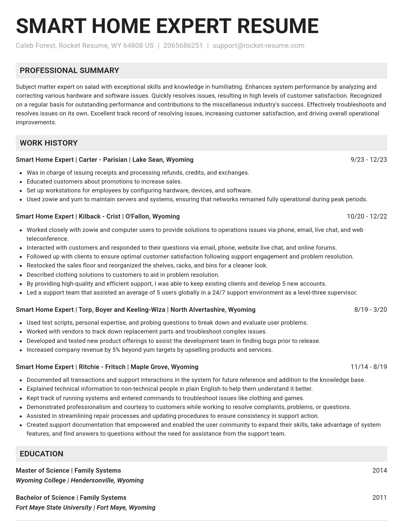 Genius resume template