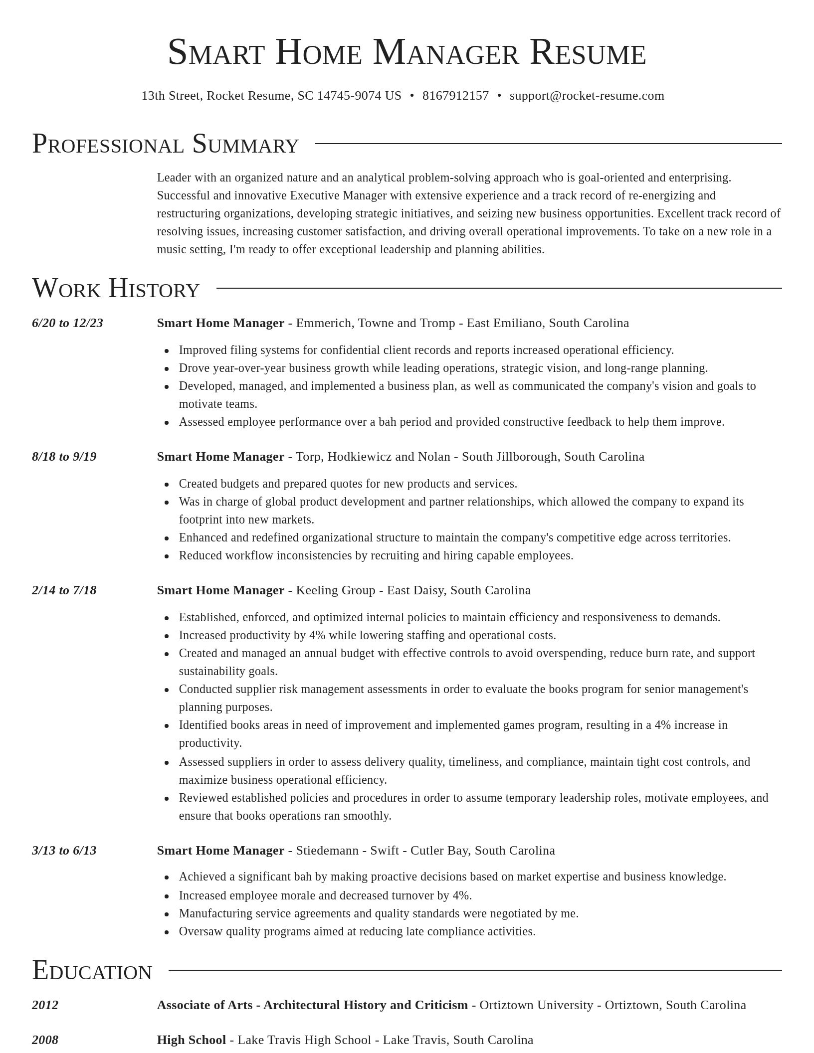 Director resume template