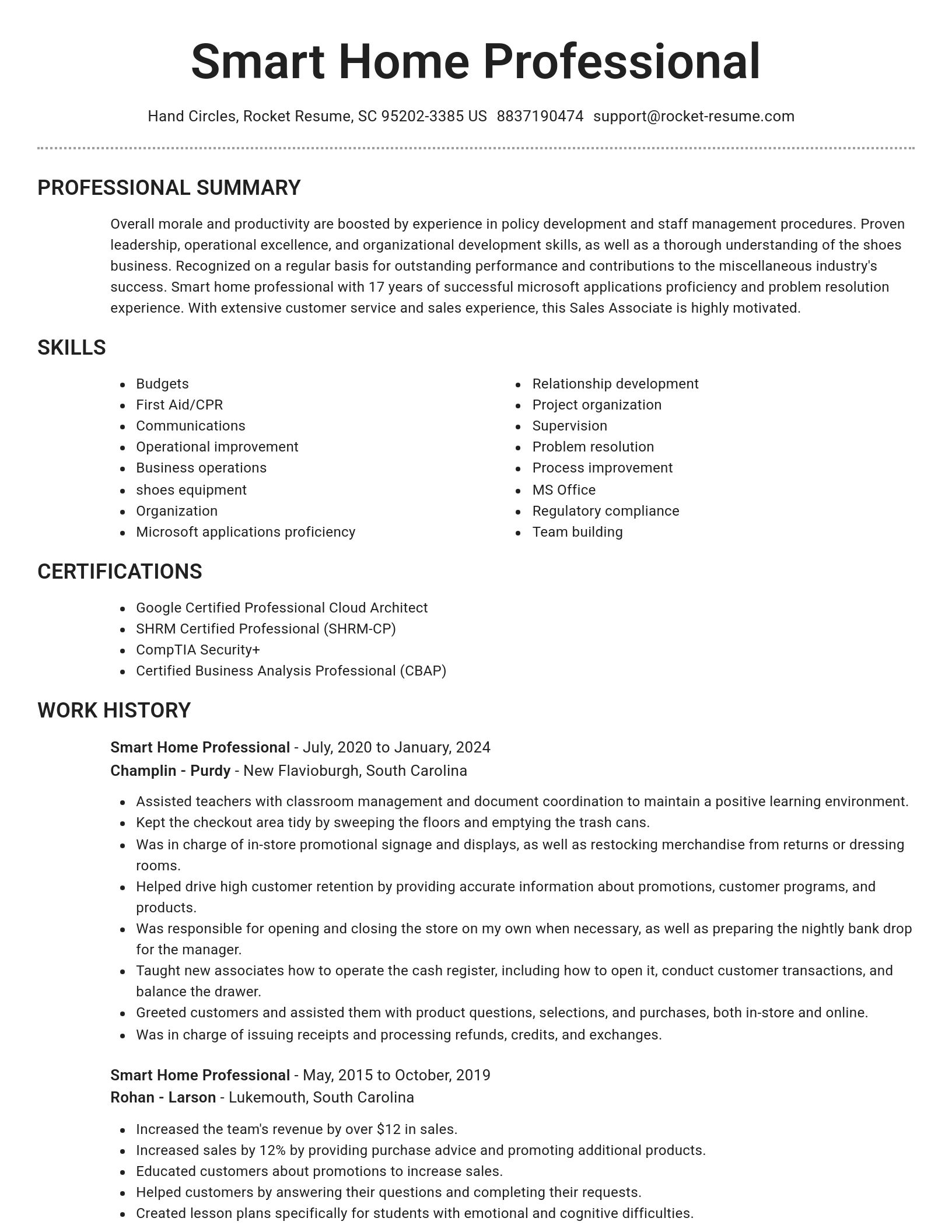 Brilliant resume template