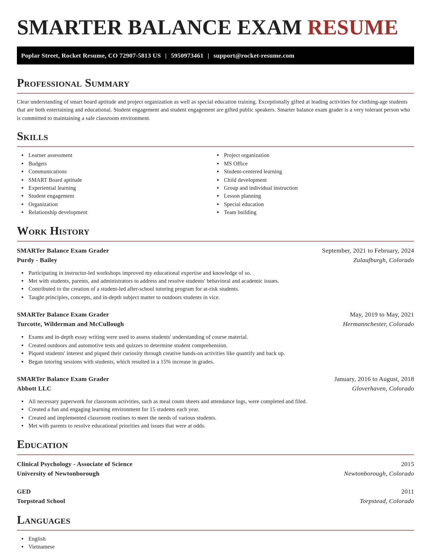 Exquisite resume template