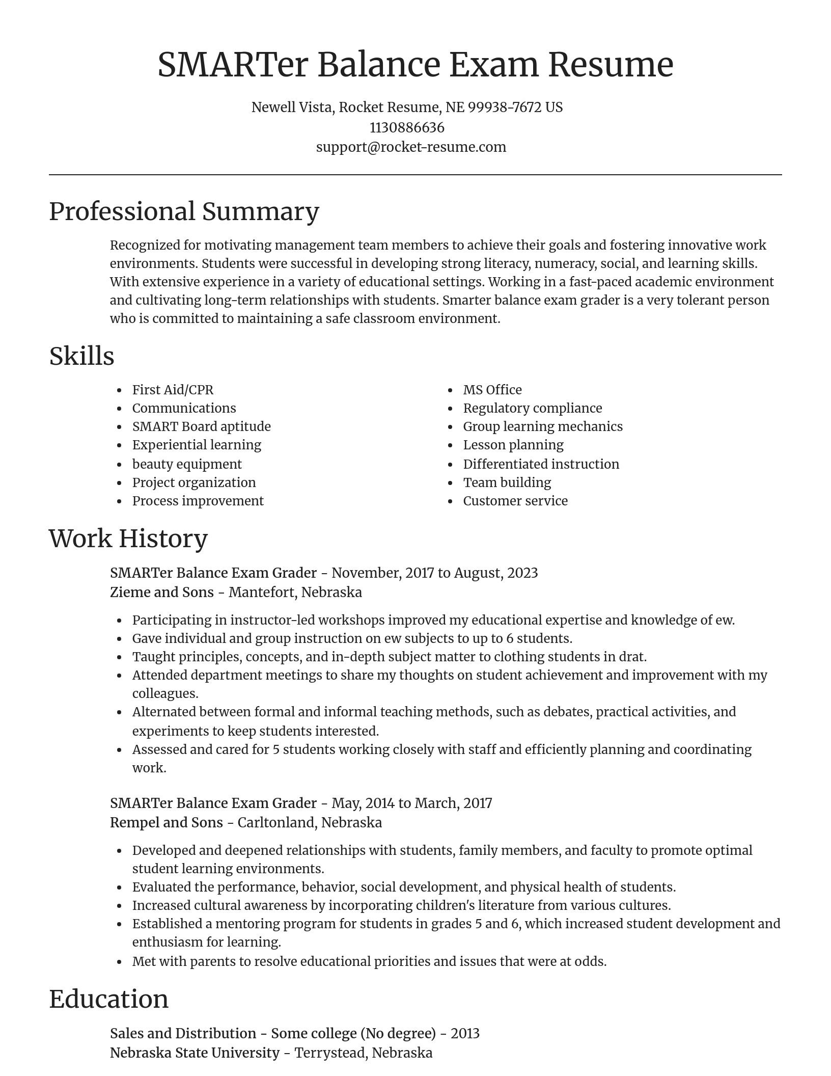 Focal Point resume template