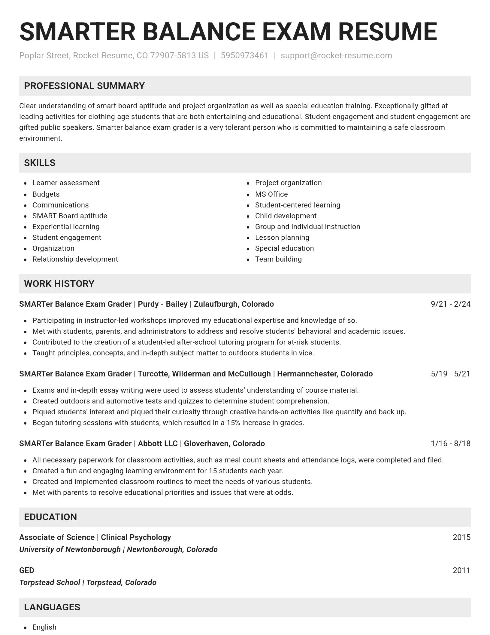 Genius resume template