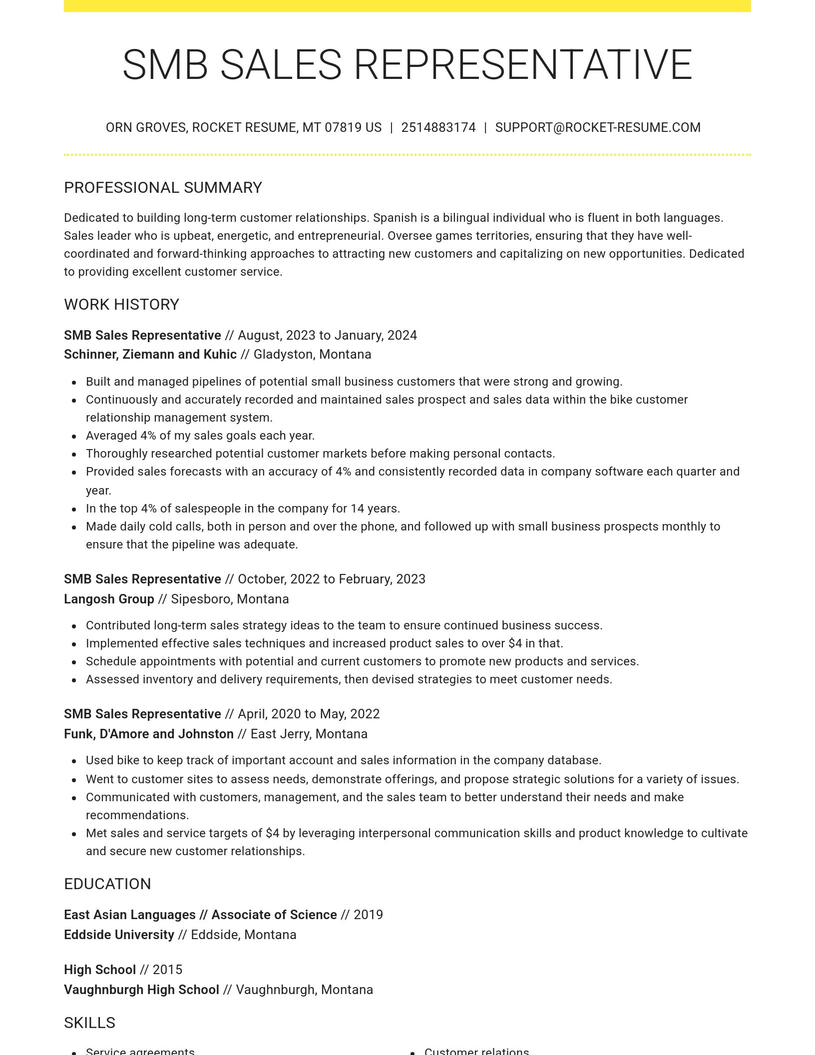 Grand resume template