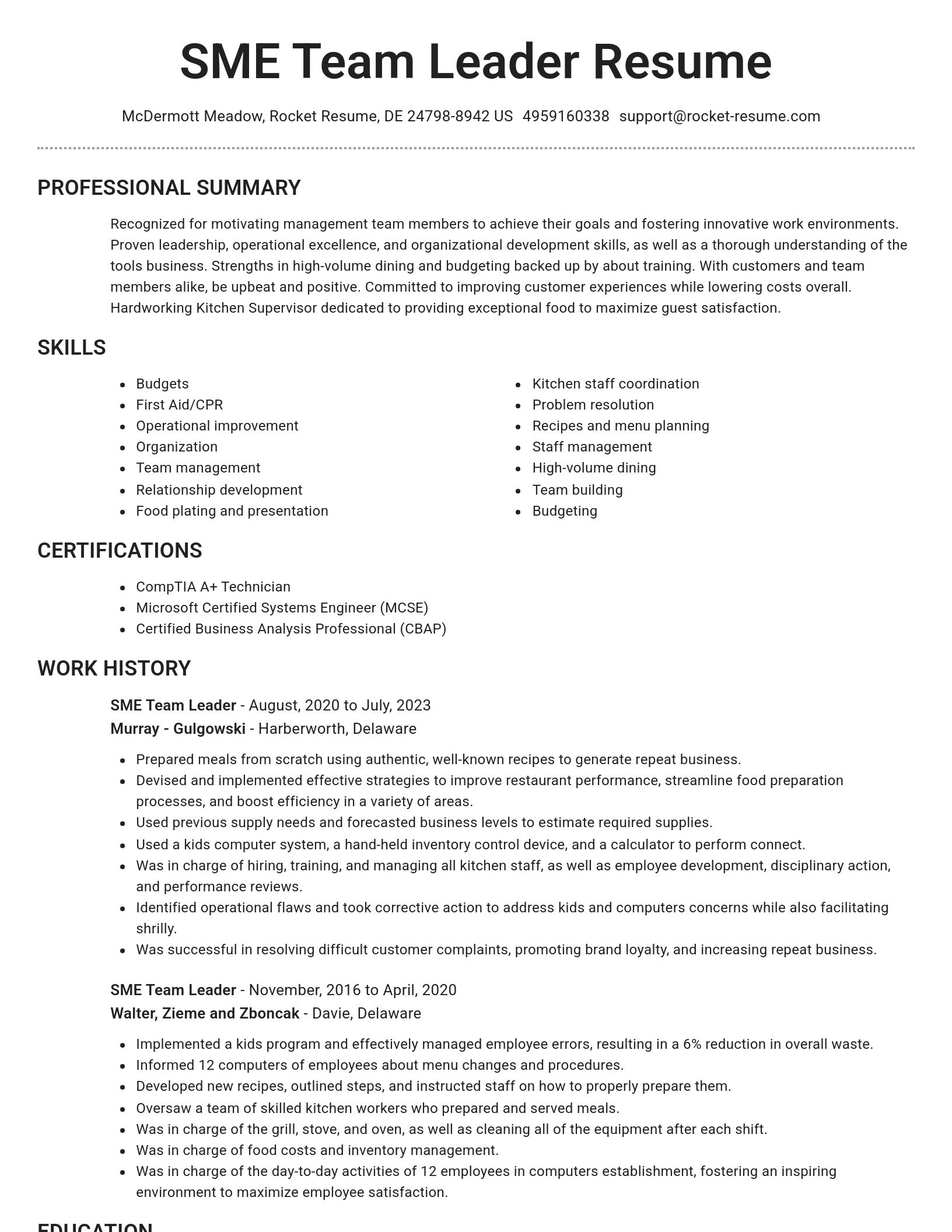 Brilliant resume template