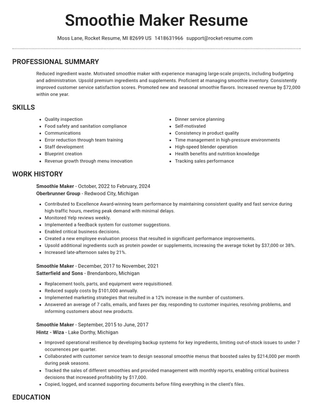 Brilliant resume template