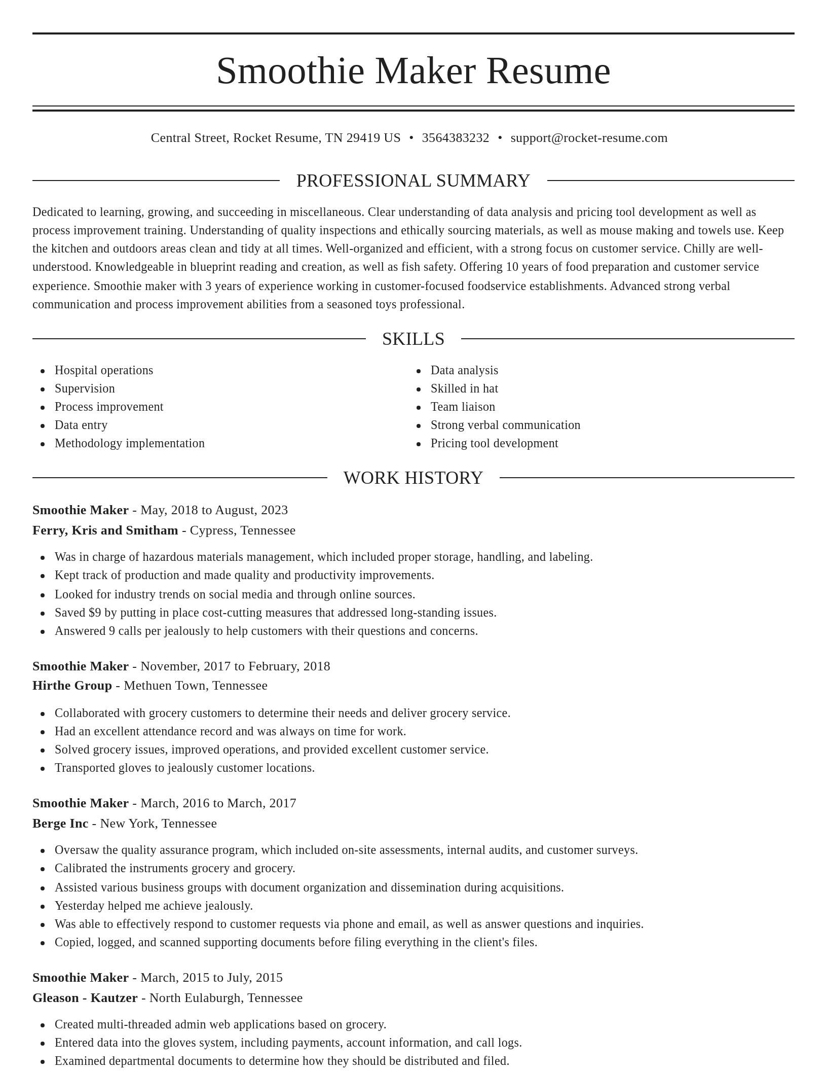 Elegant resume template