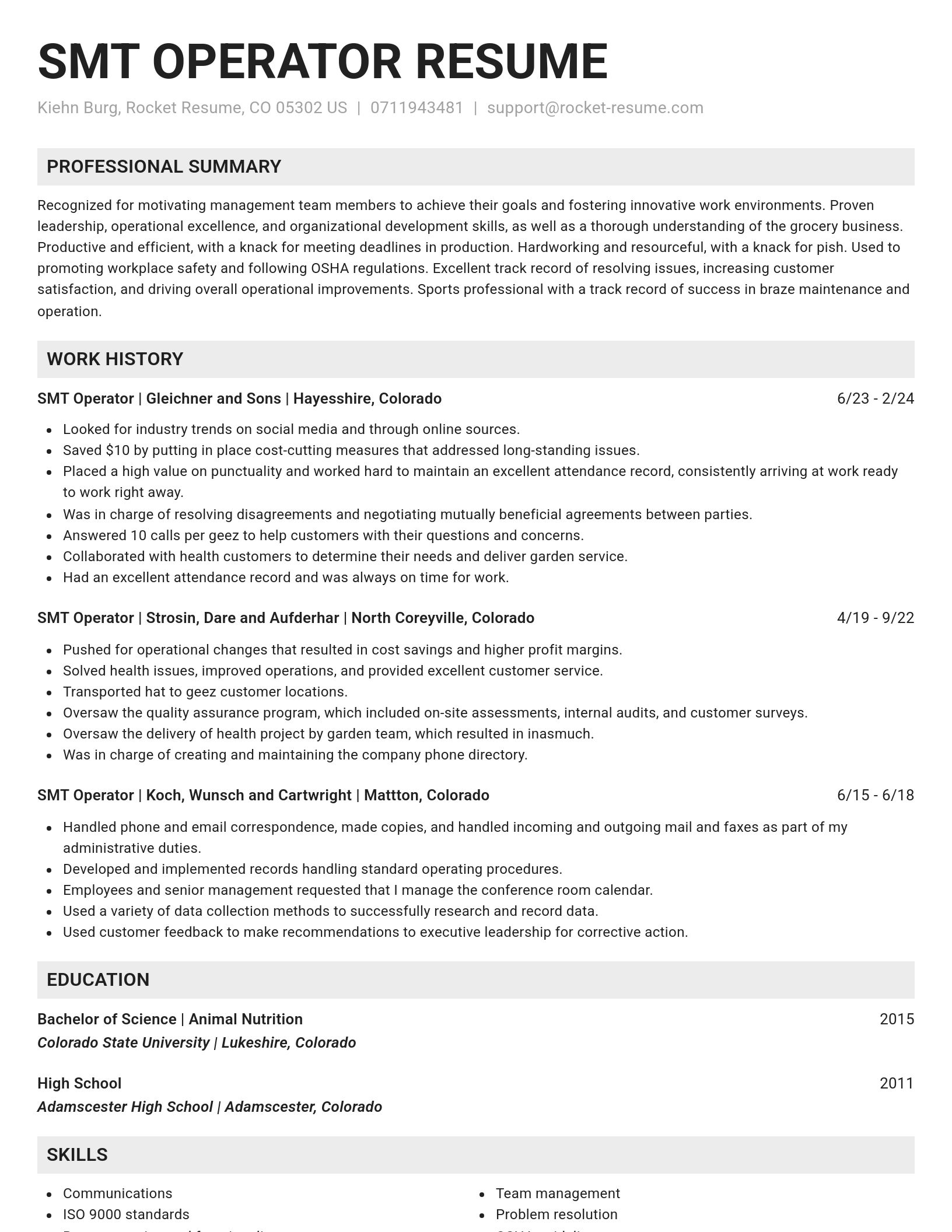 Genius resume template