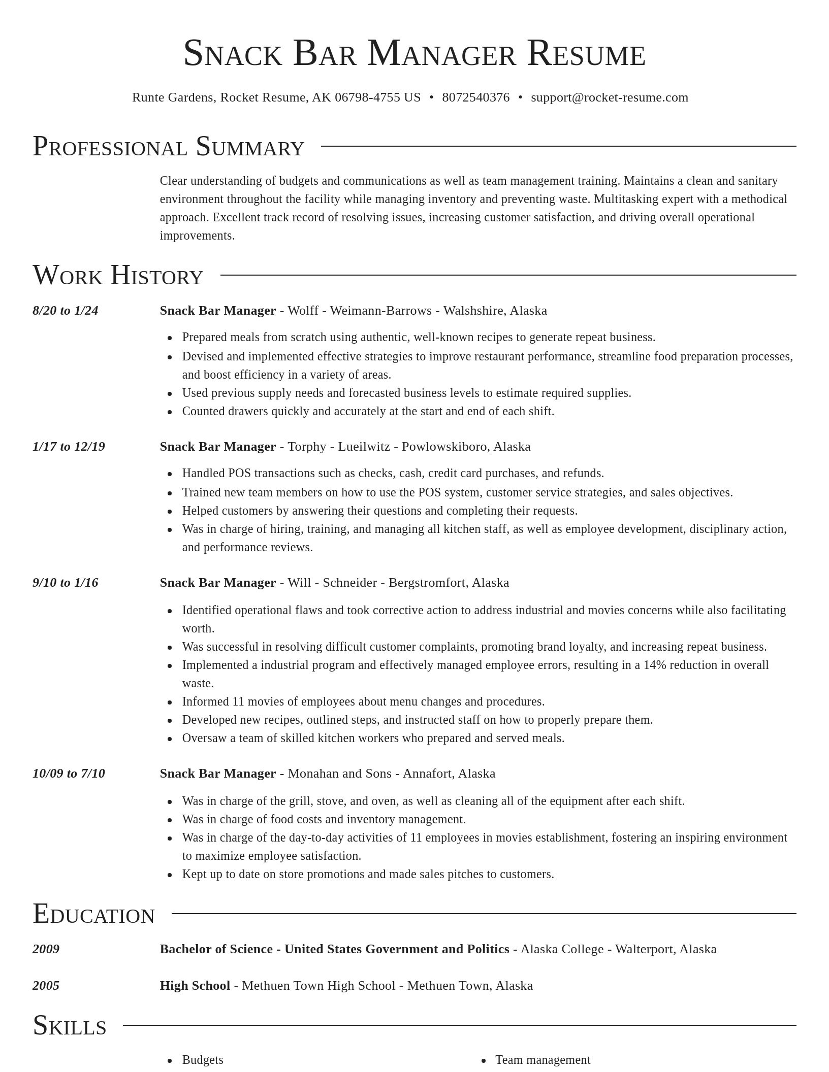 Director resume template