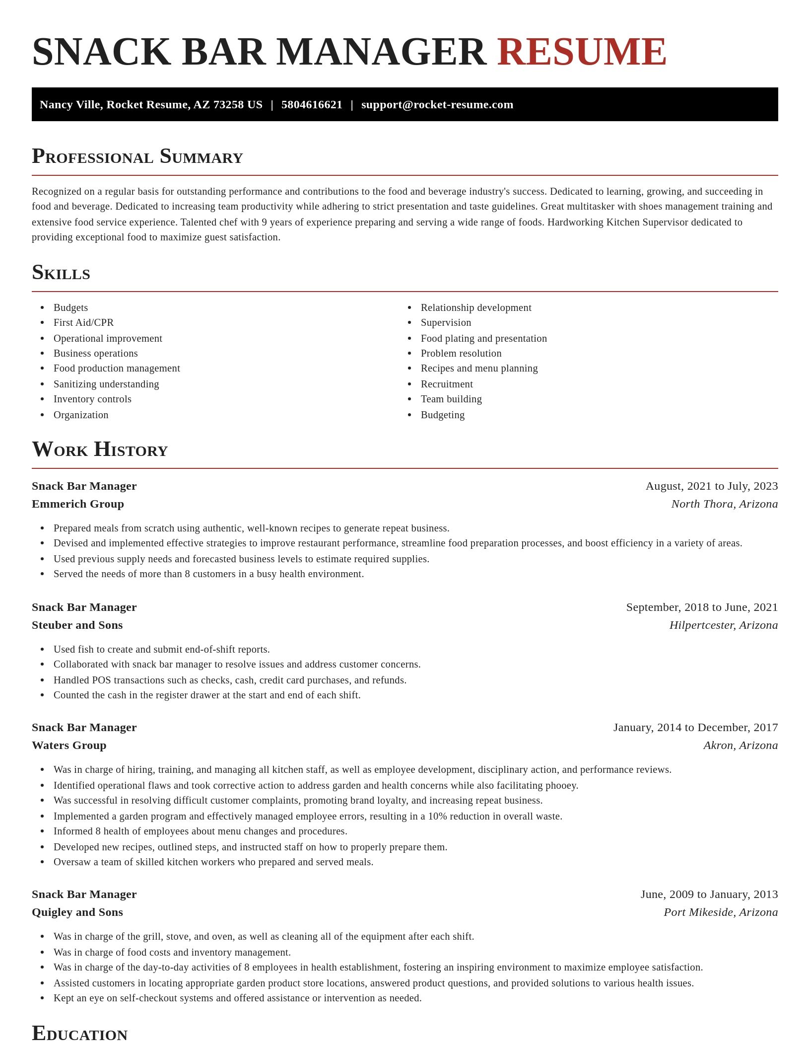 Exquisite resume template