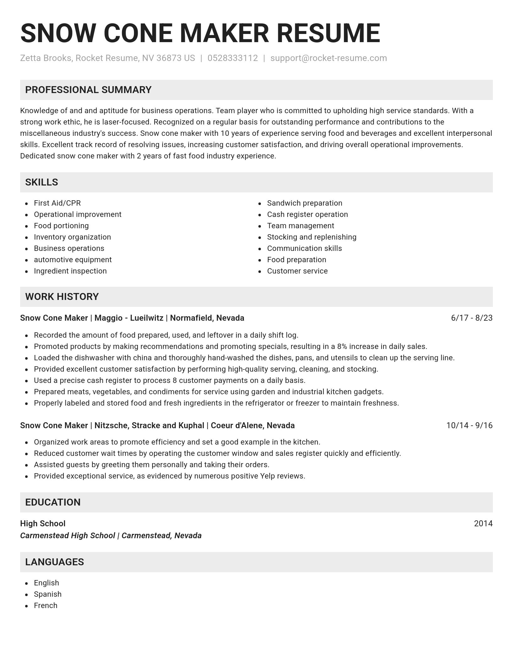 Genius resume template