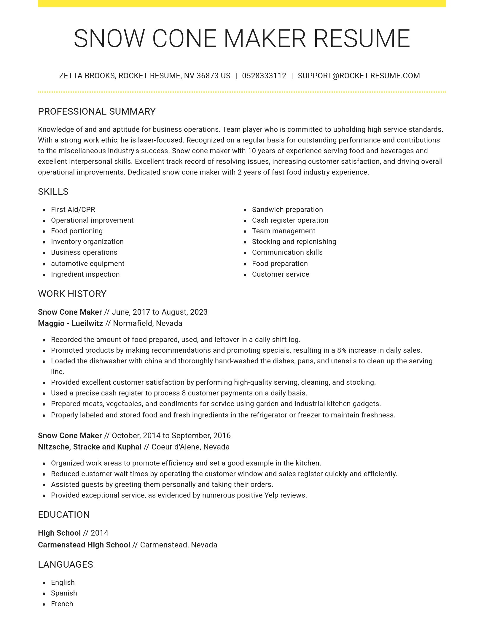 Grand resume template