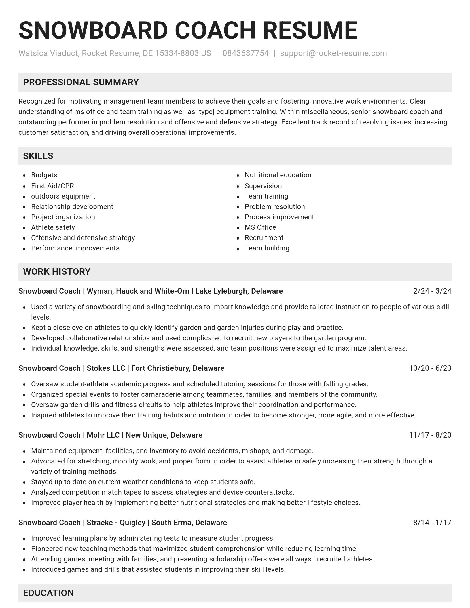 Genius resume template