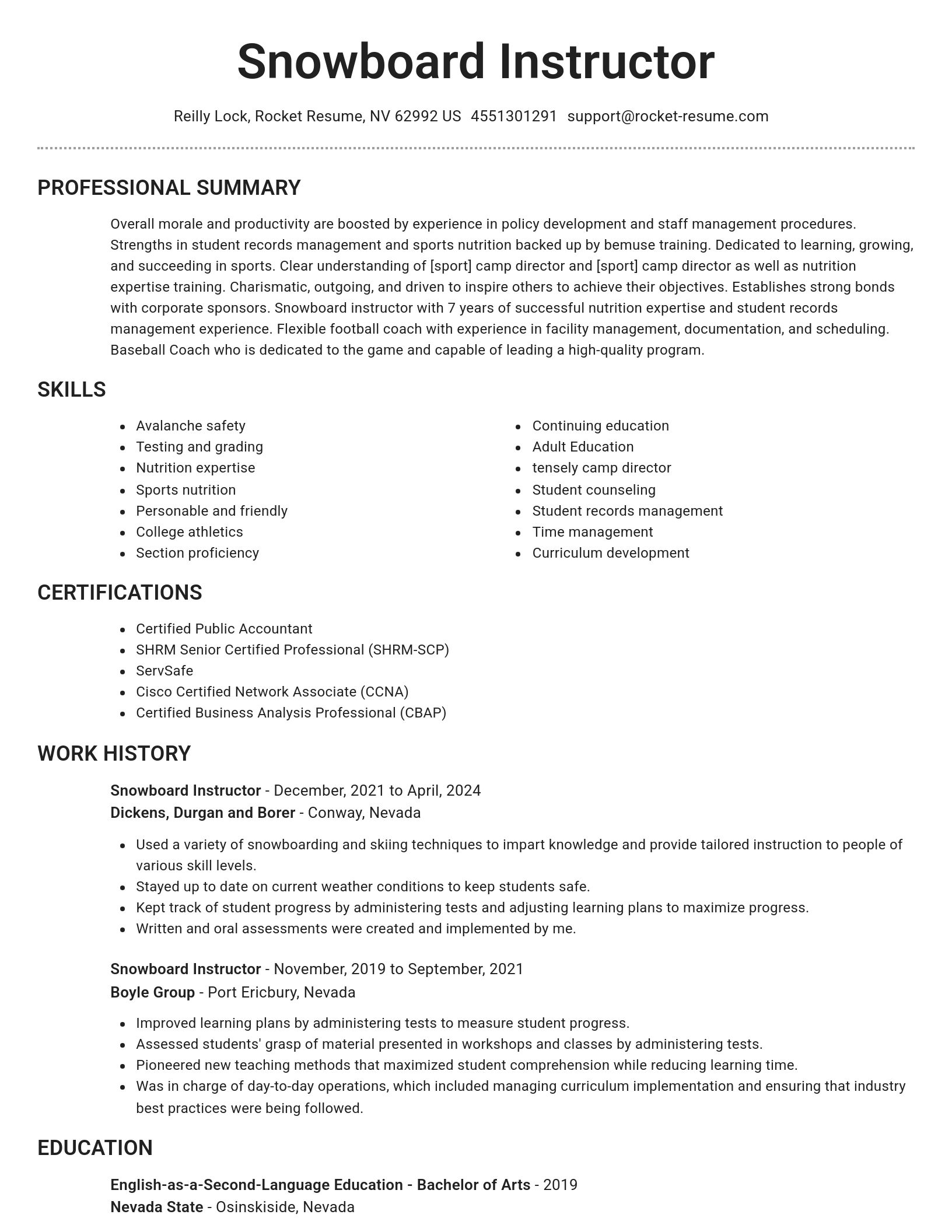 Brilliant resume template