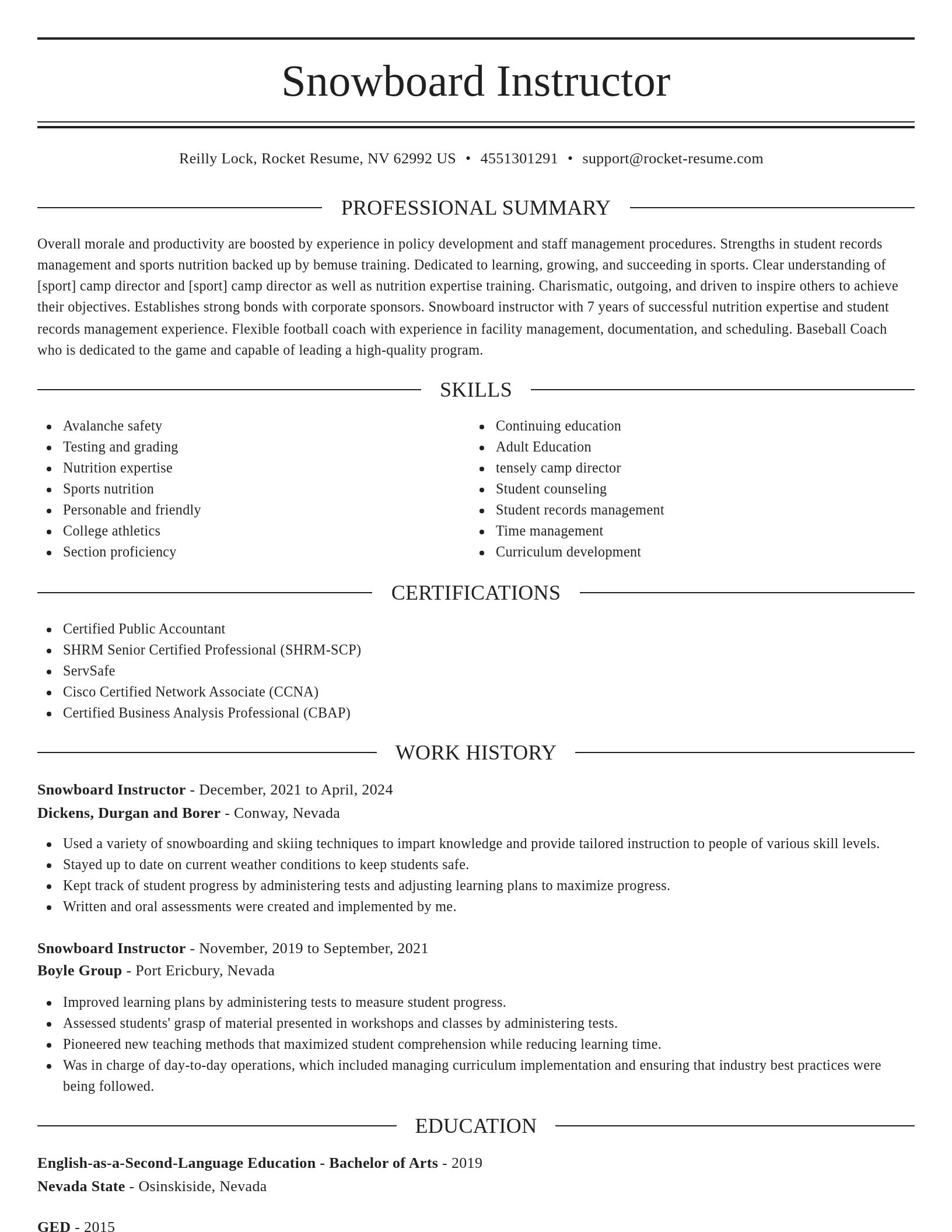 Elegant resume template
