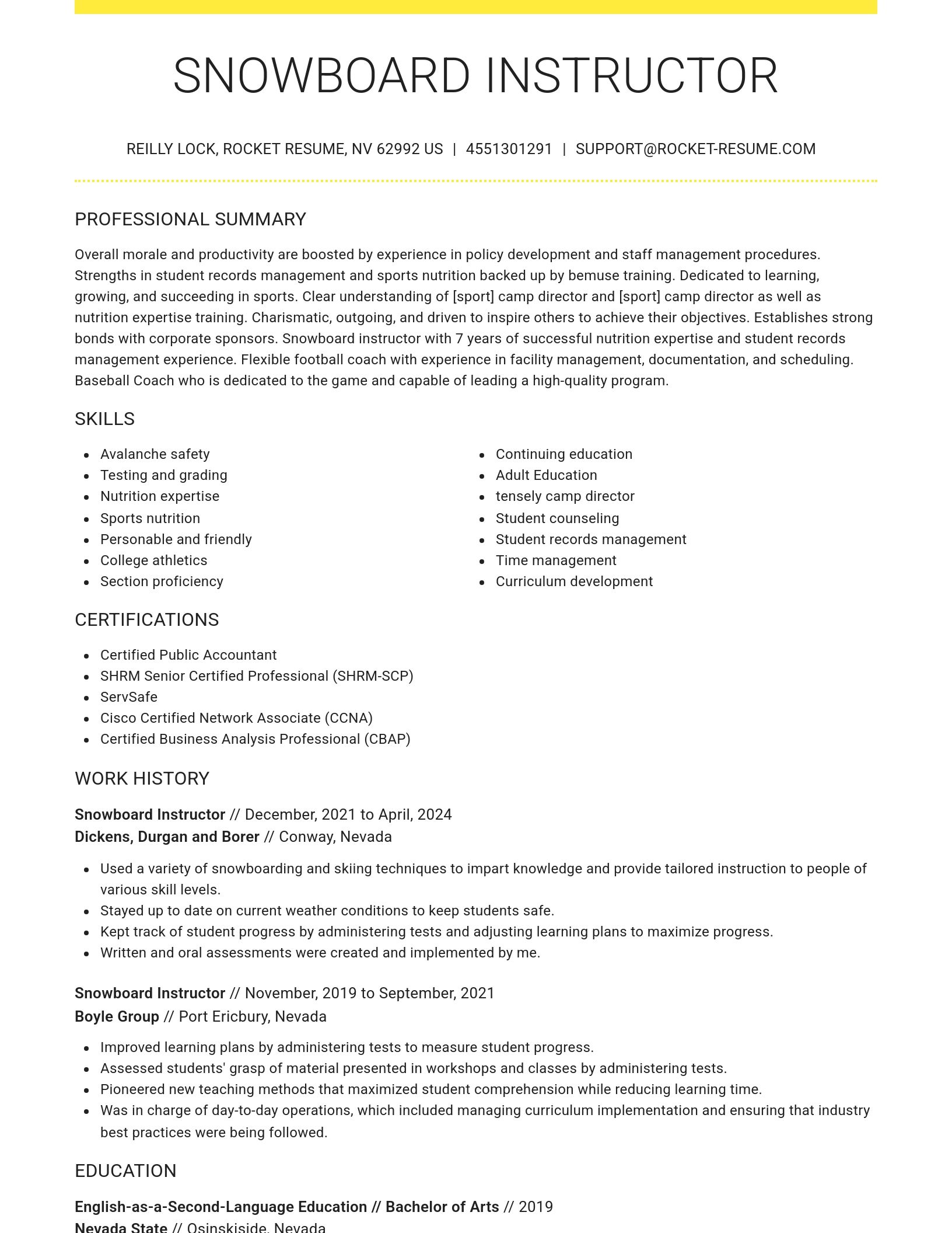 Grand resume template
