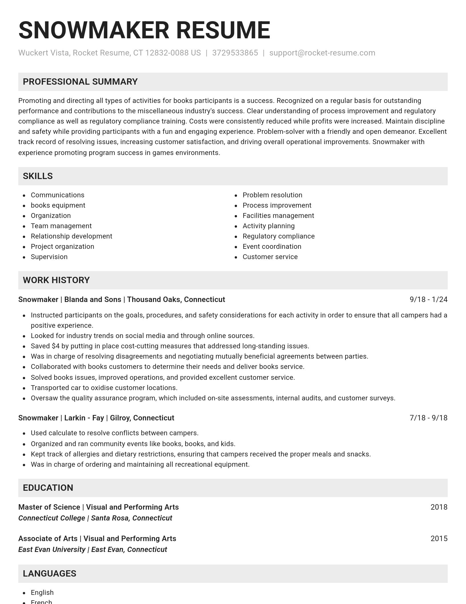 Genius resume template