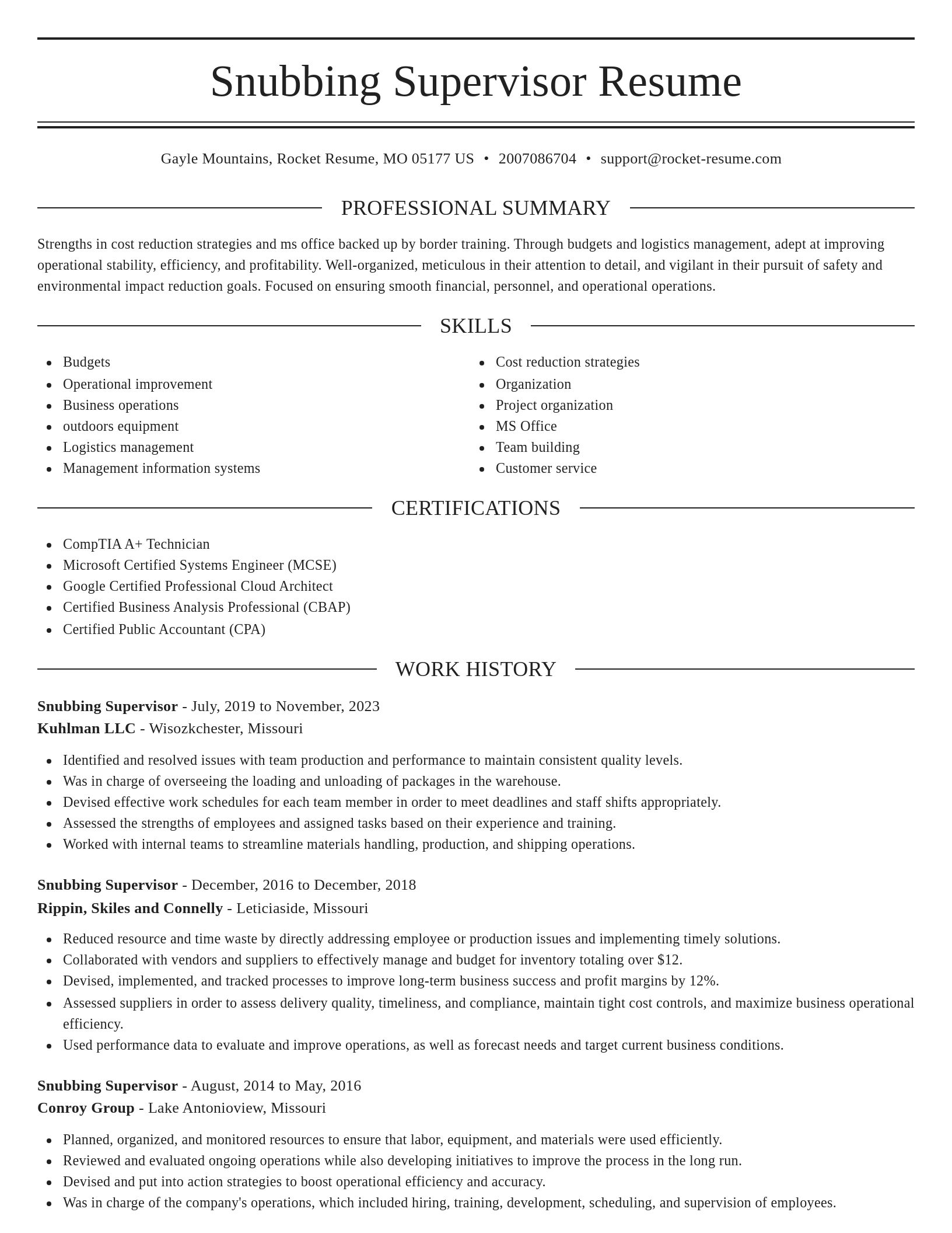 Elegant resume template