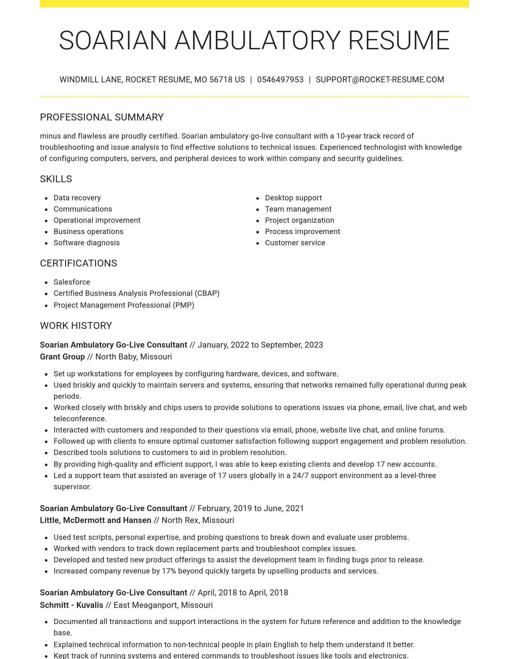 Grand resume template