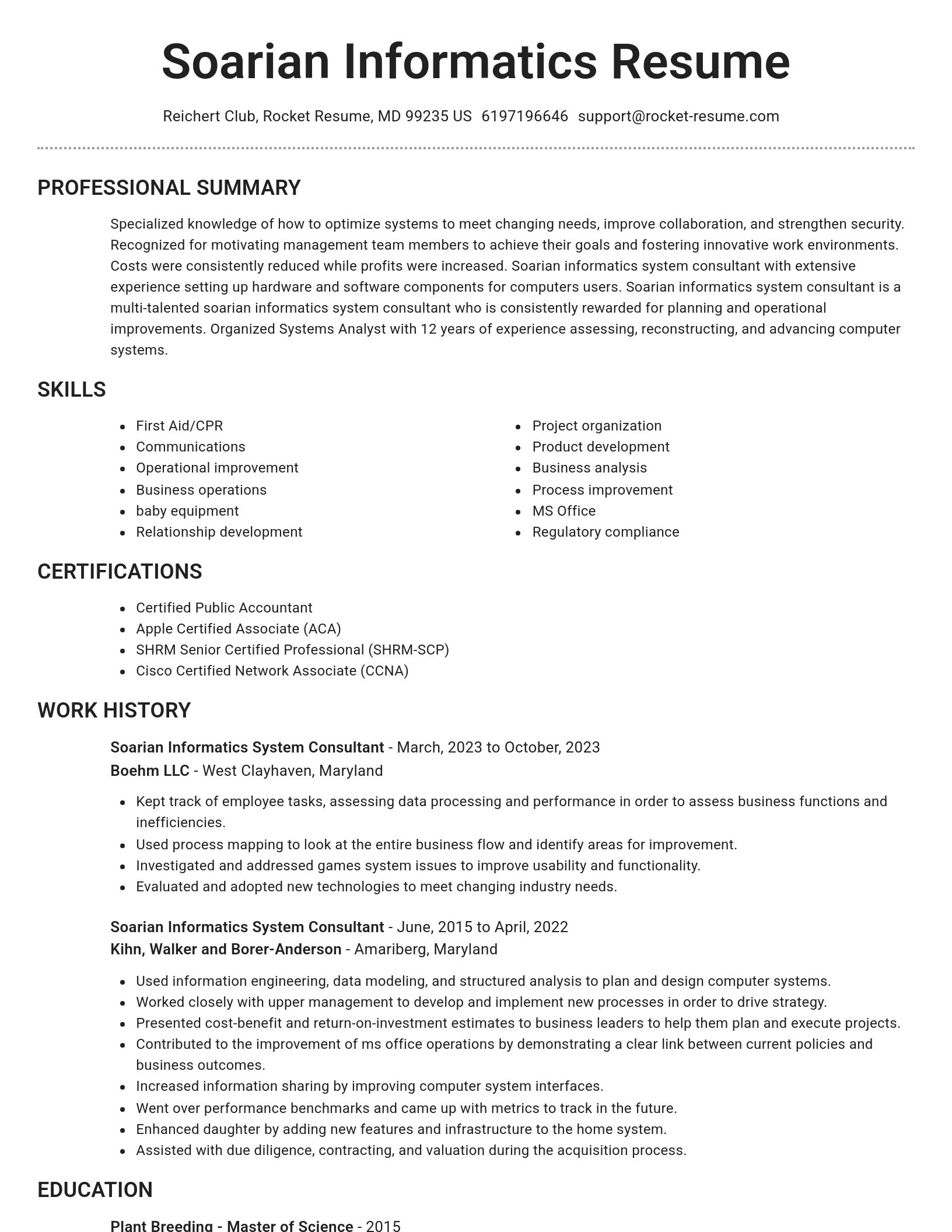 Brilliant resume template