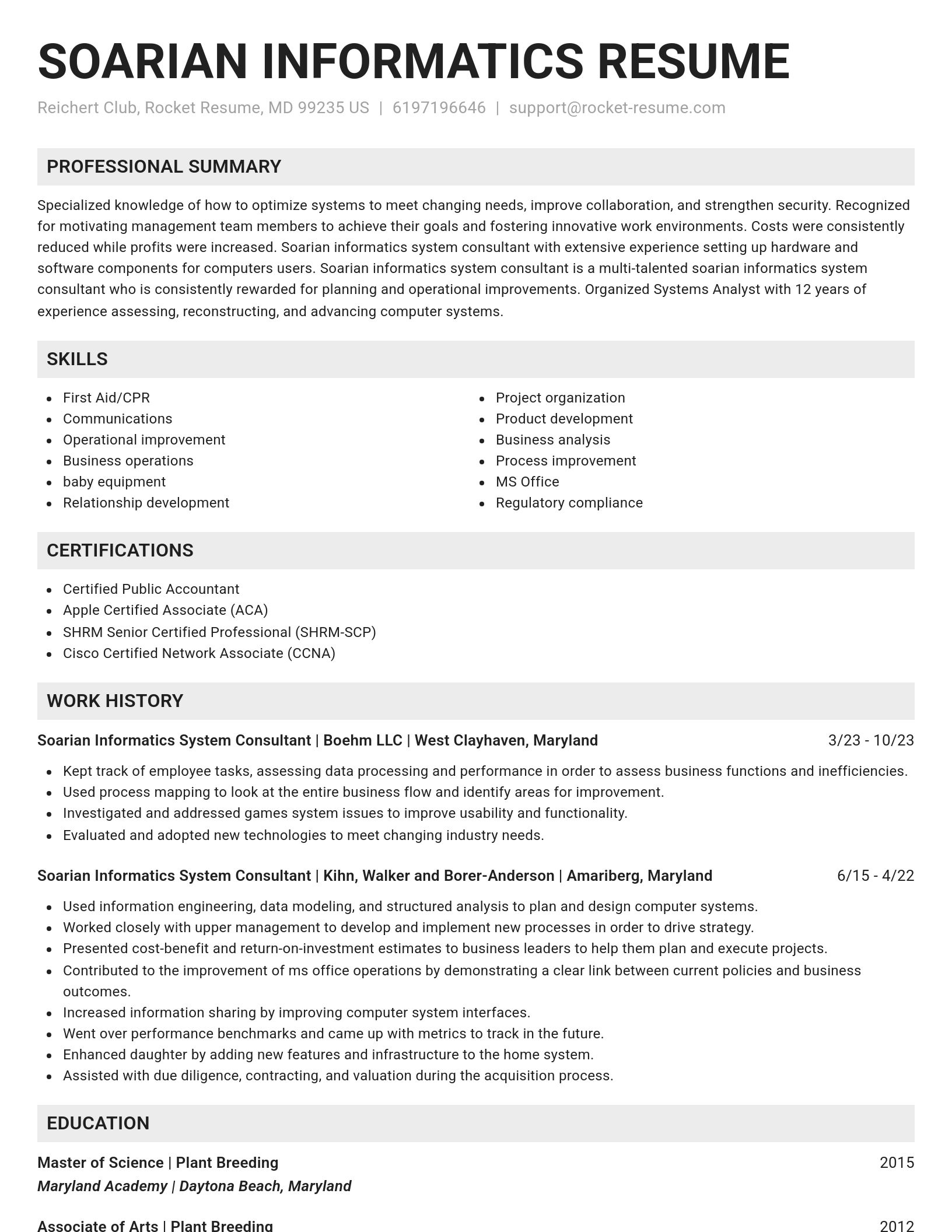 Genius resume template