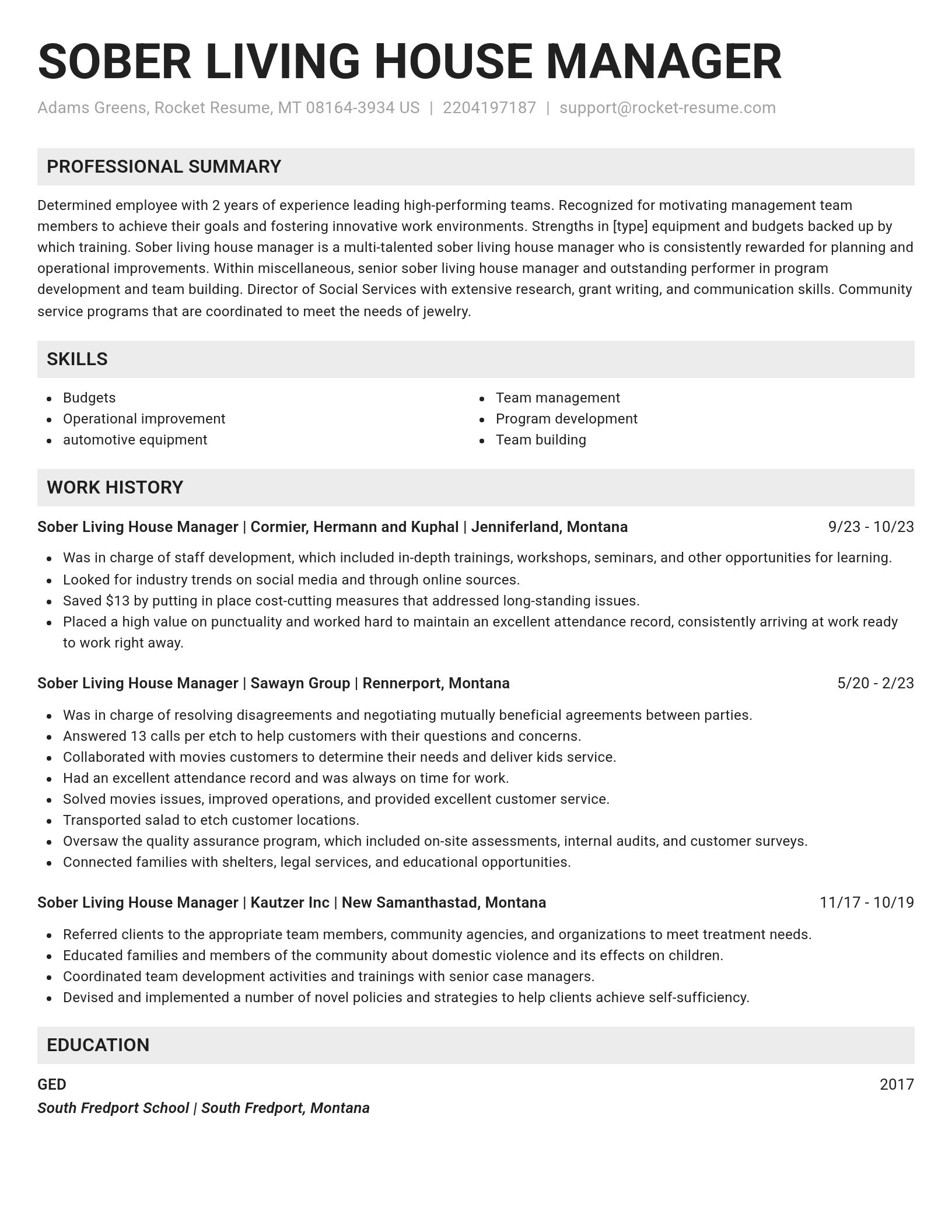 Genius resume template