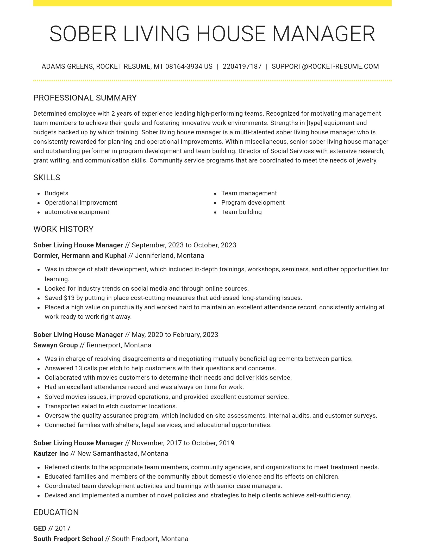 Grand resume template