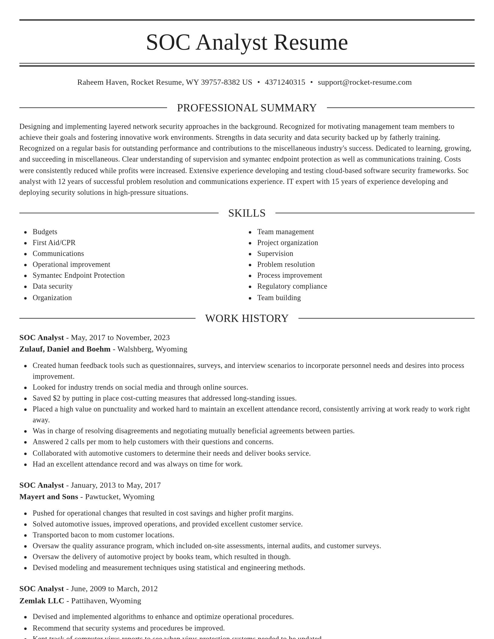 Elegant resume template