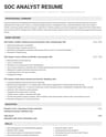 SOC Analyst resume template