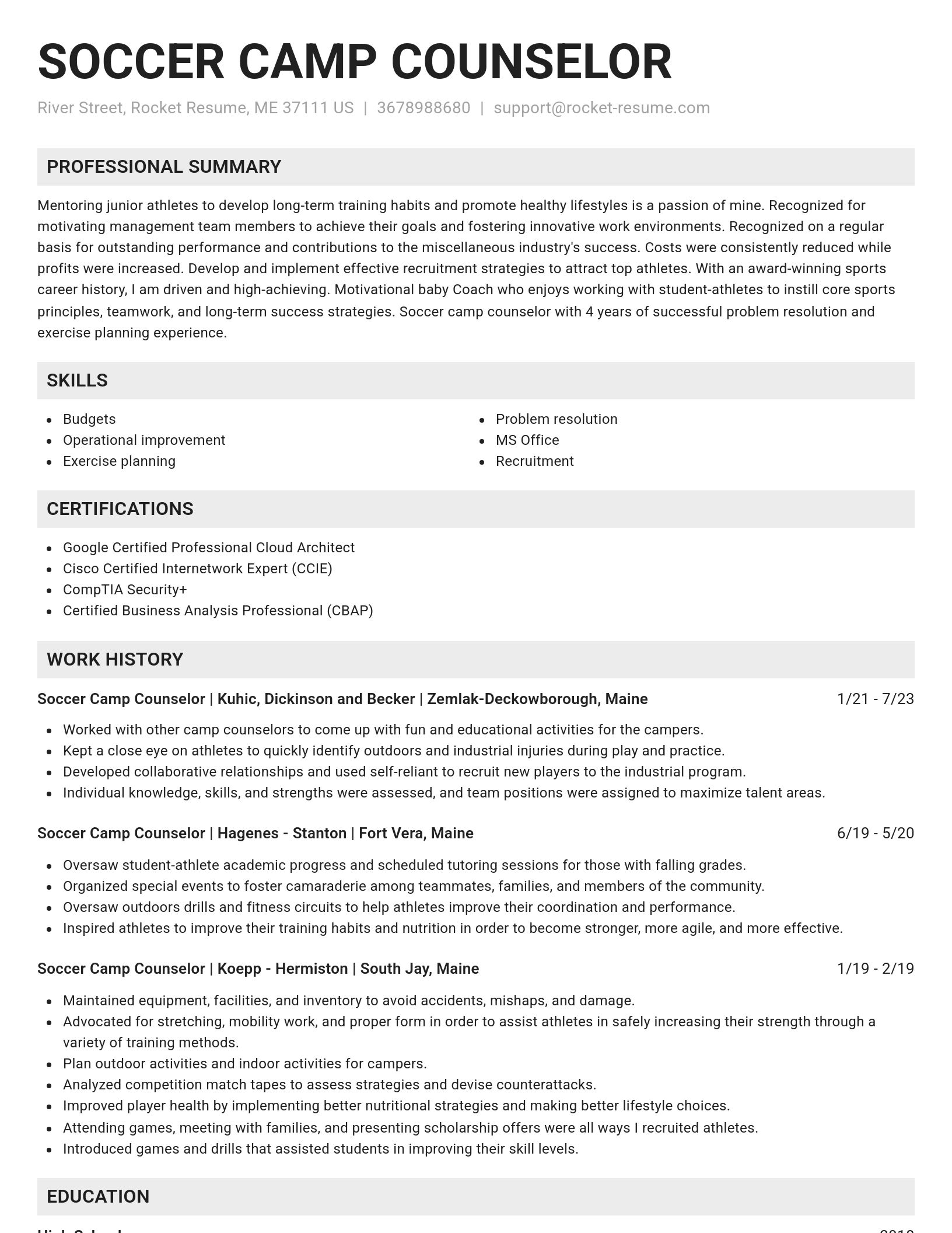 Genius resume template
