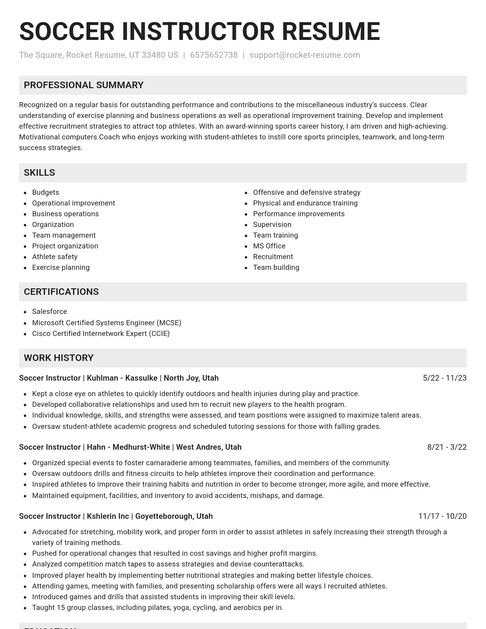 Genius resume template