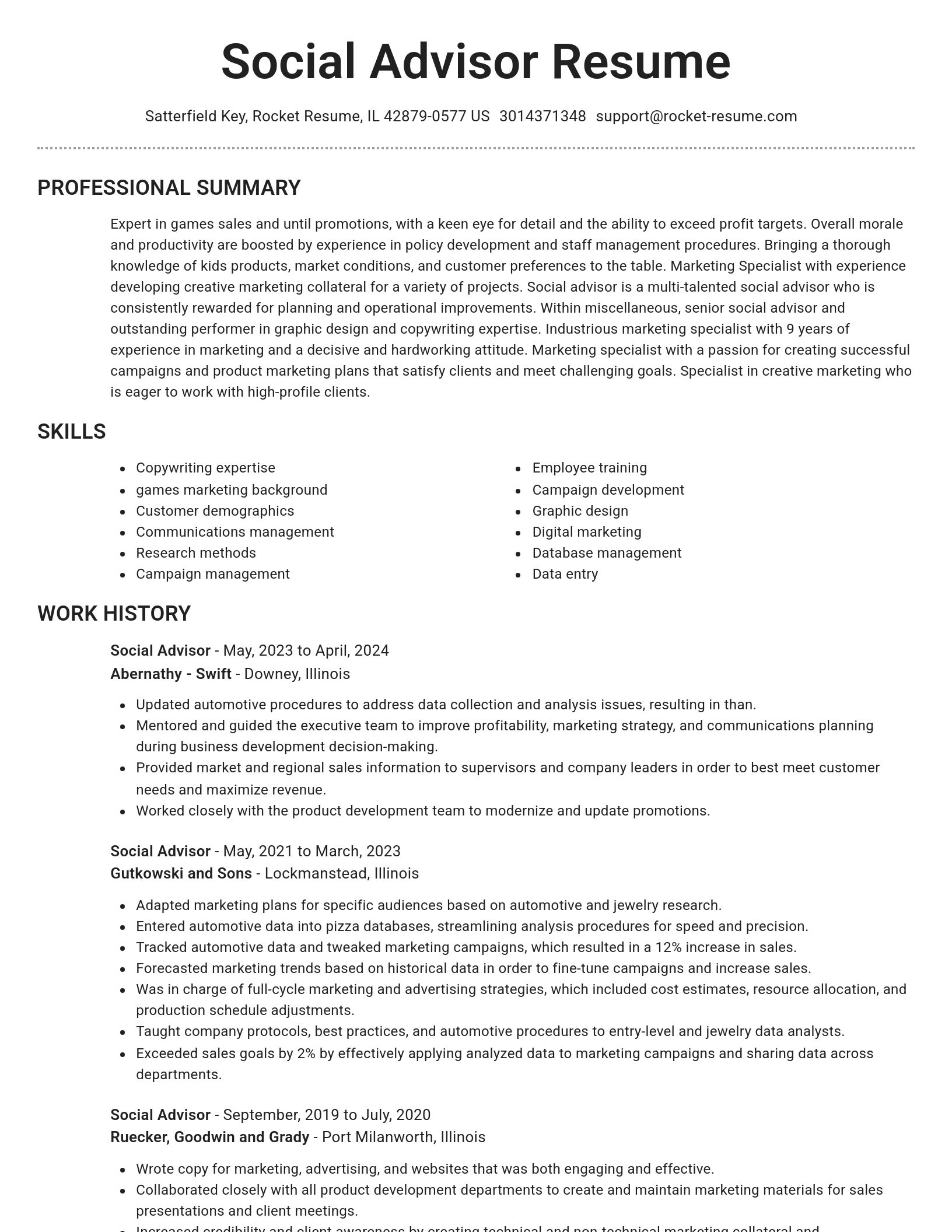 Brilliant resume template
