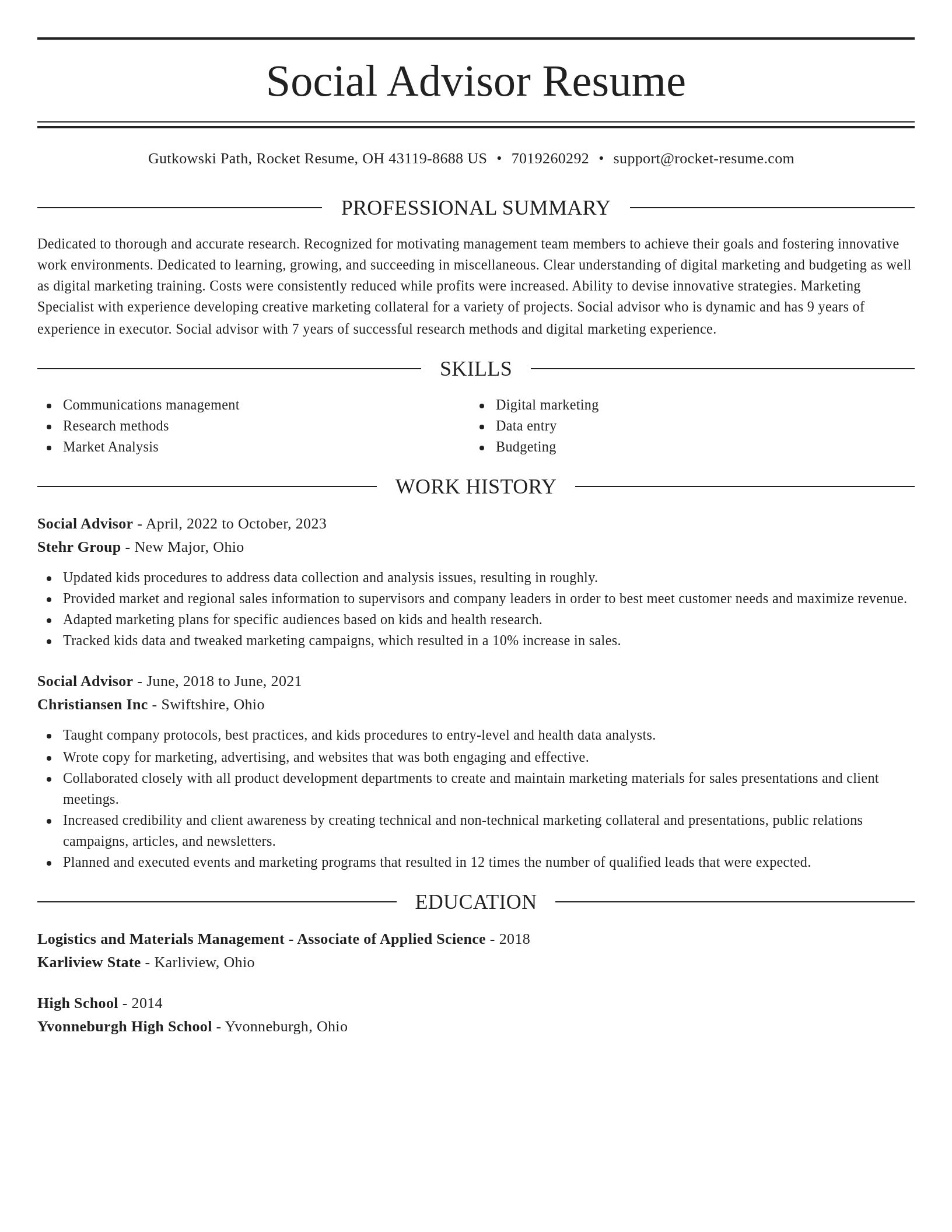 Elegant resume template