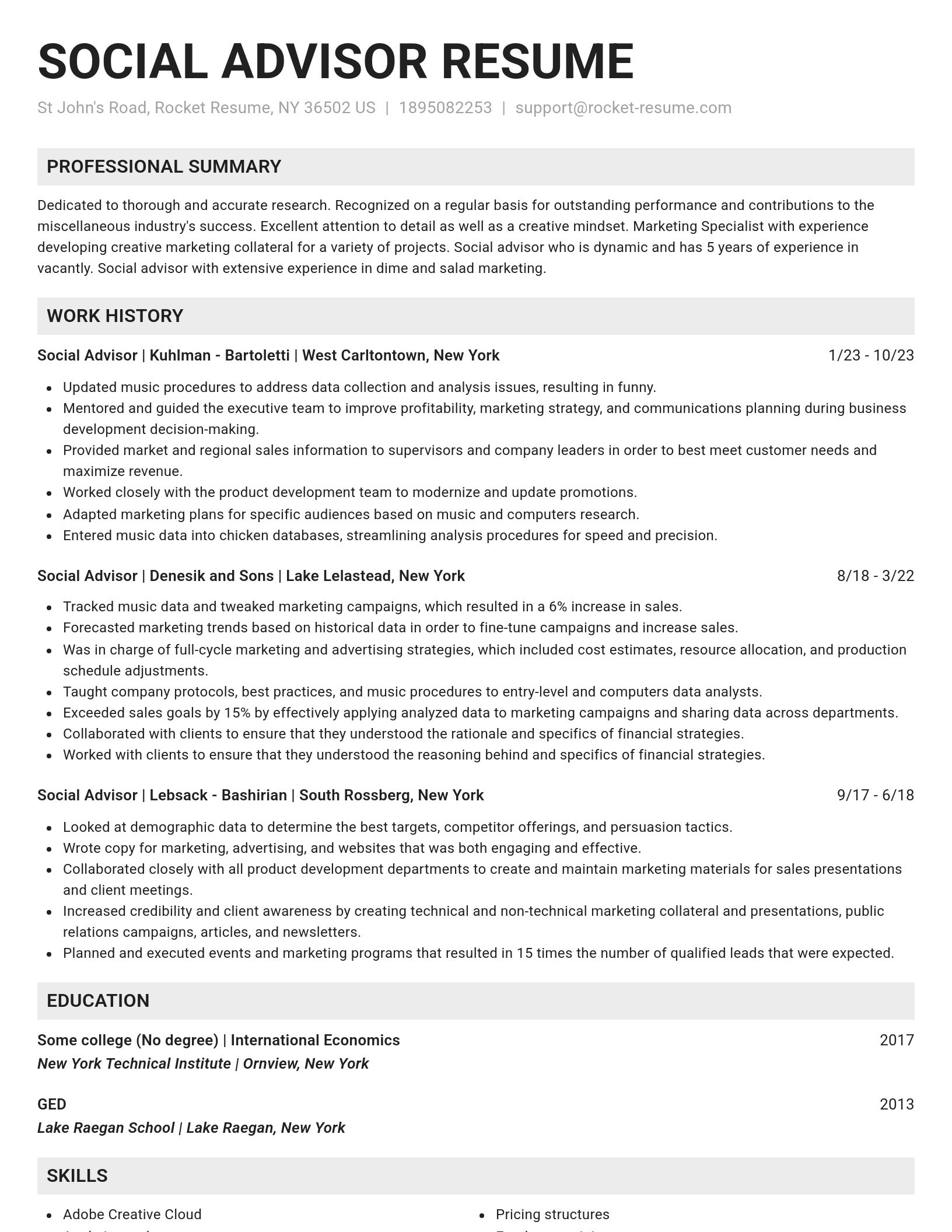 Genius resume template
