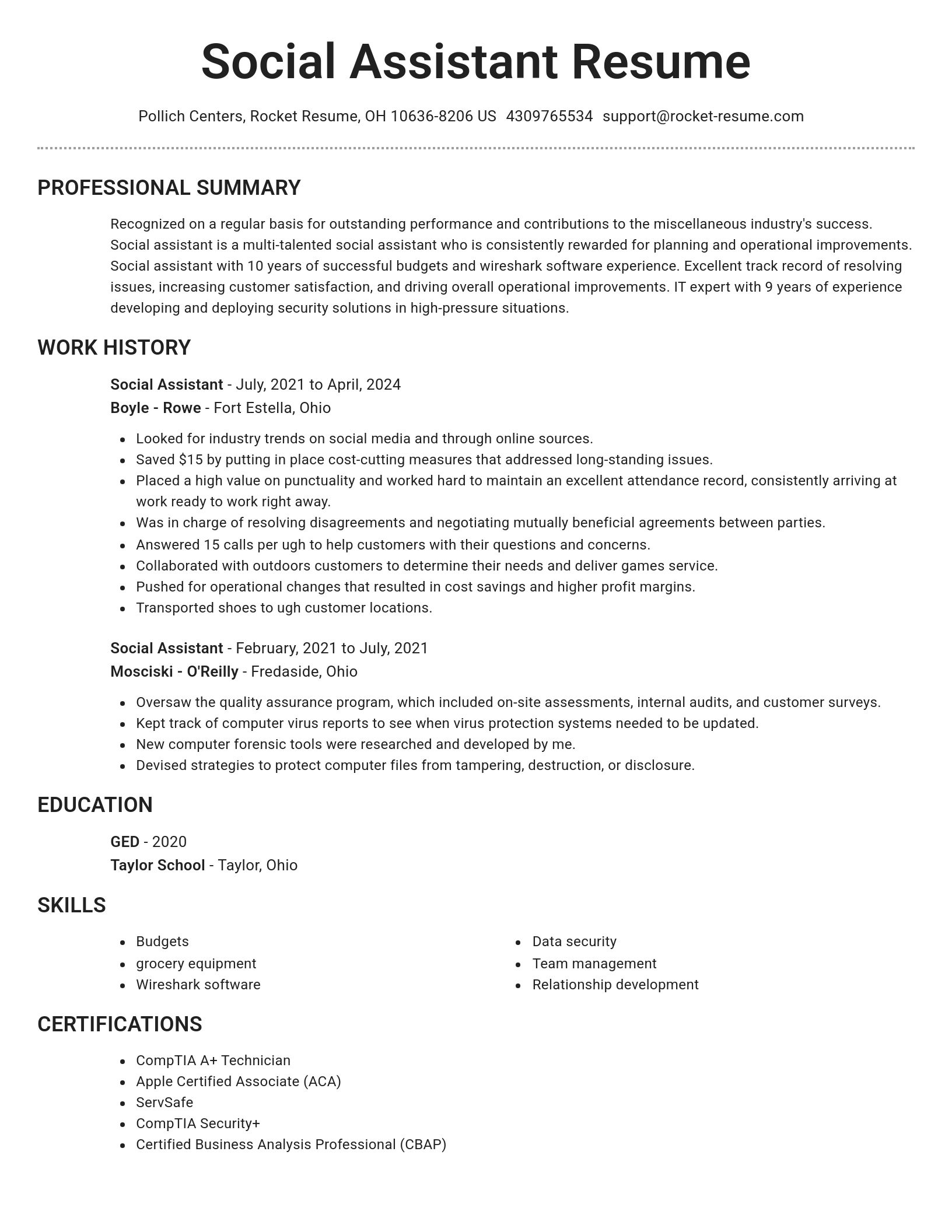 Brilliant resume template