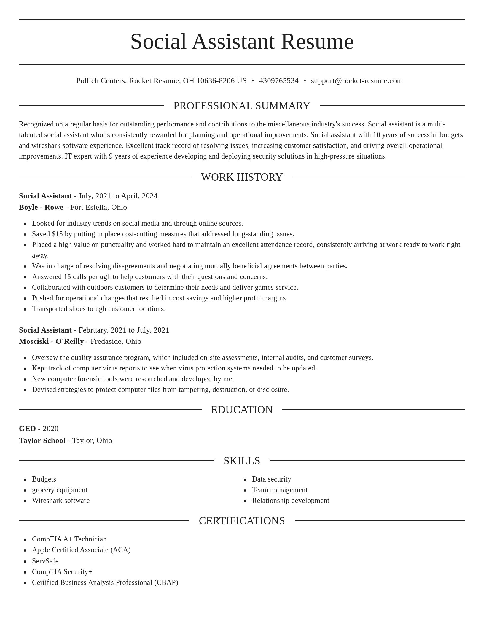Elegant resume template
