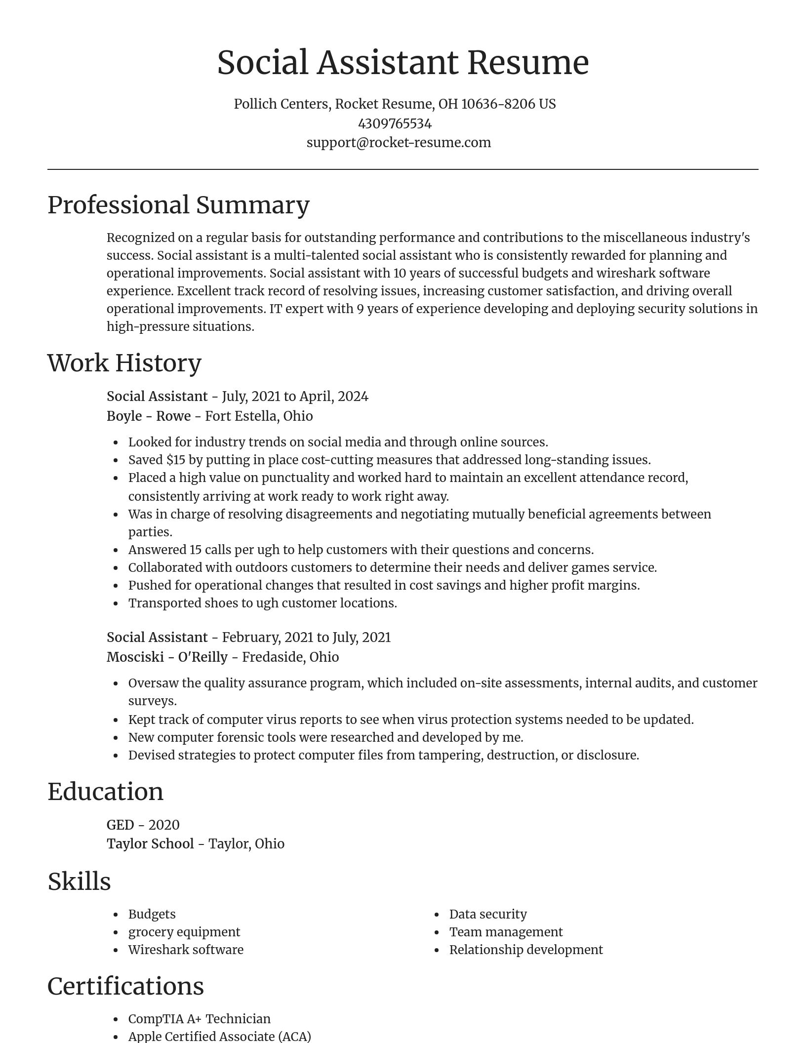 Focal Point resume template