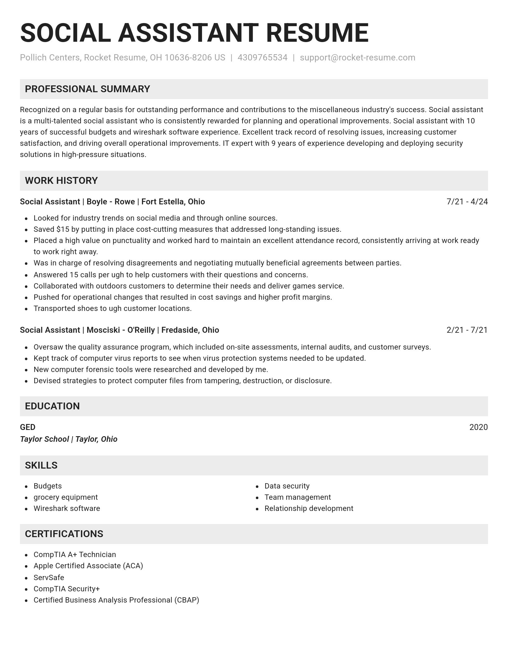 Genius resume template