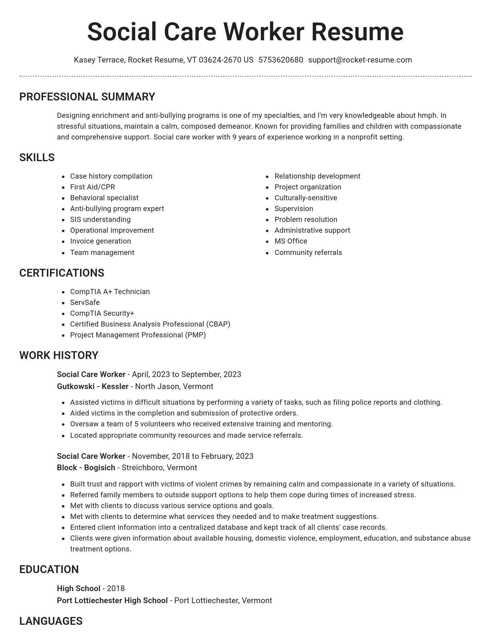 Brilliant resume template