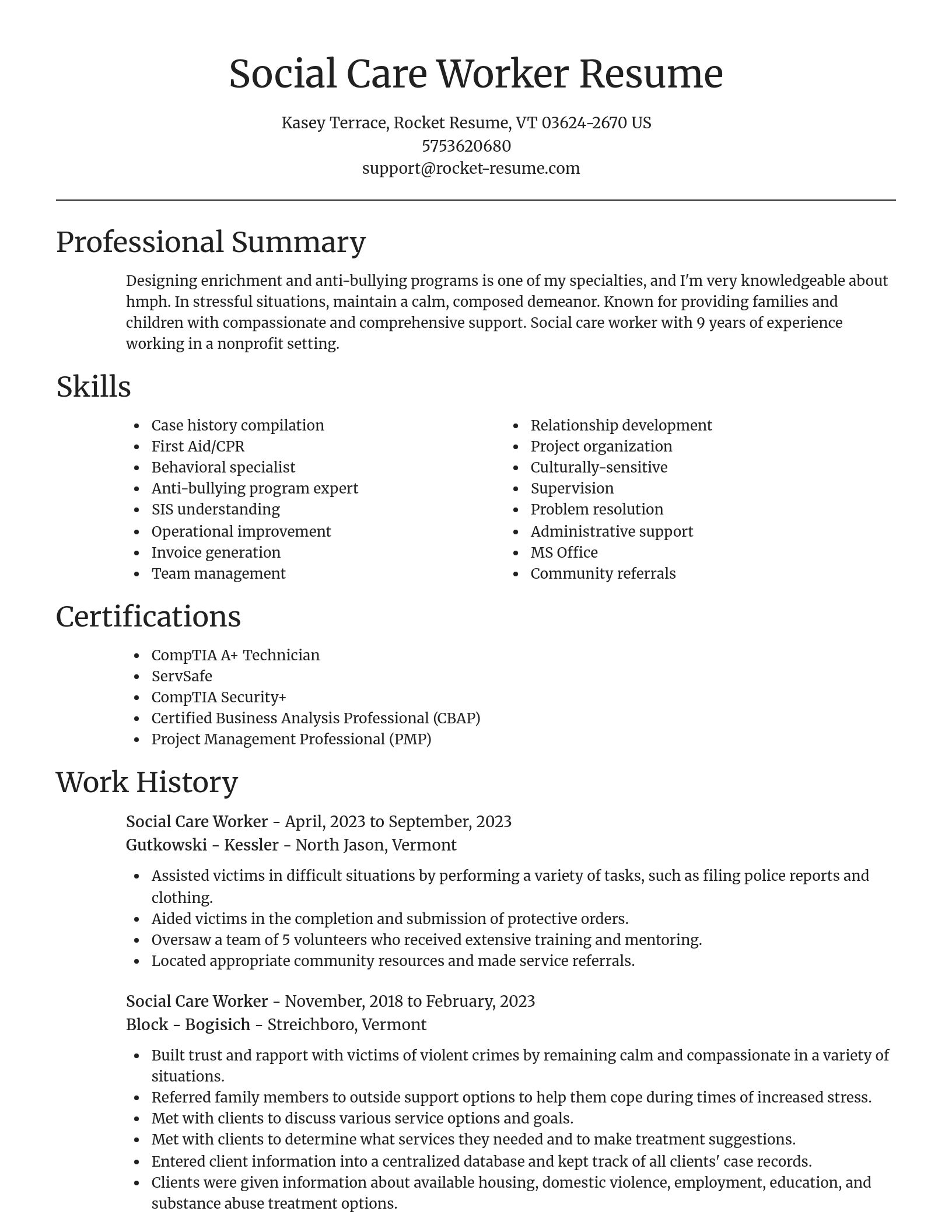Focal Point resume template