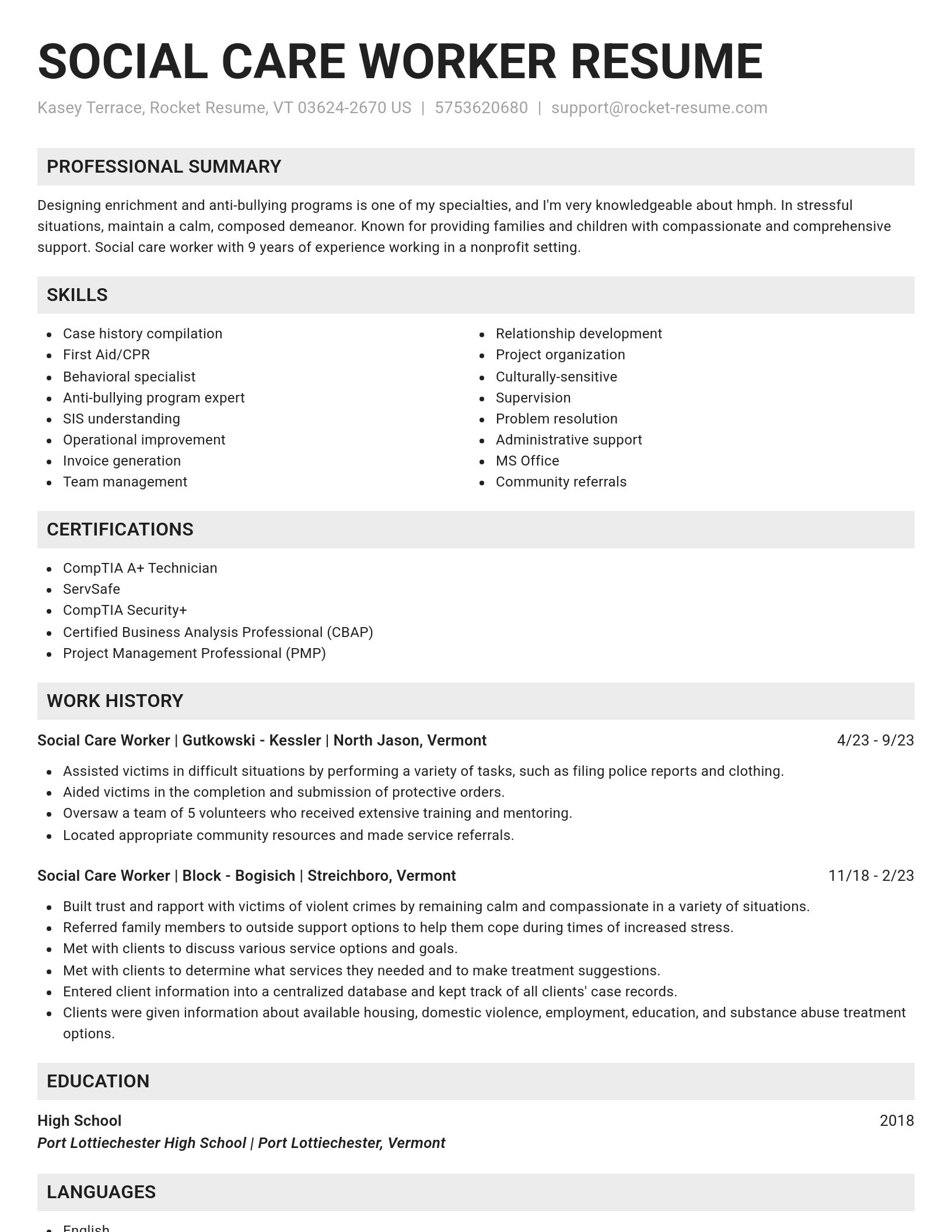 Genius resume template