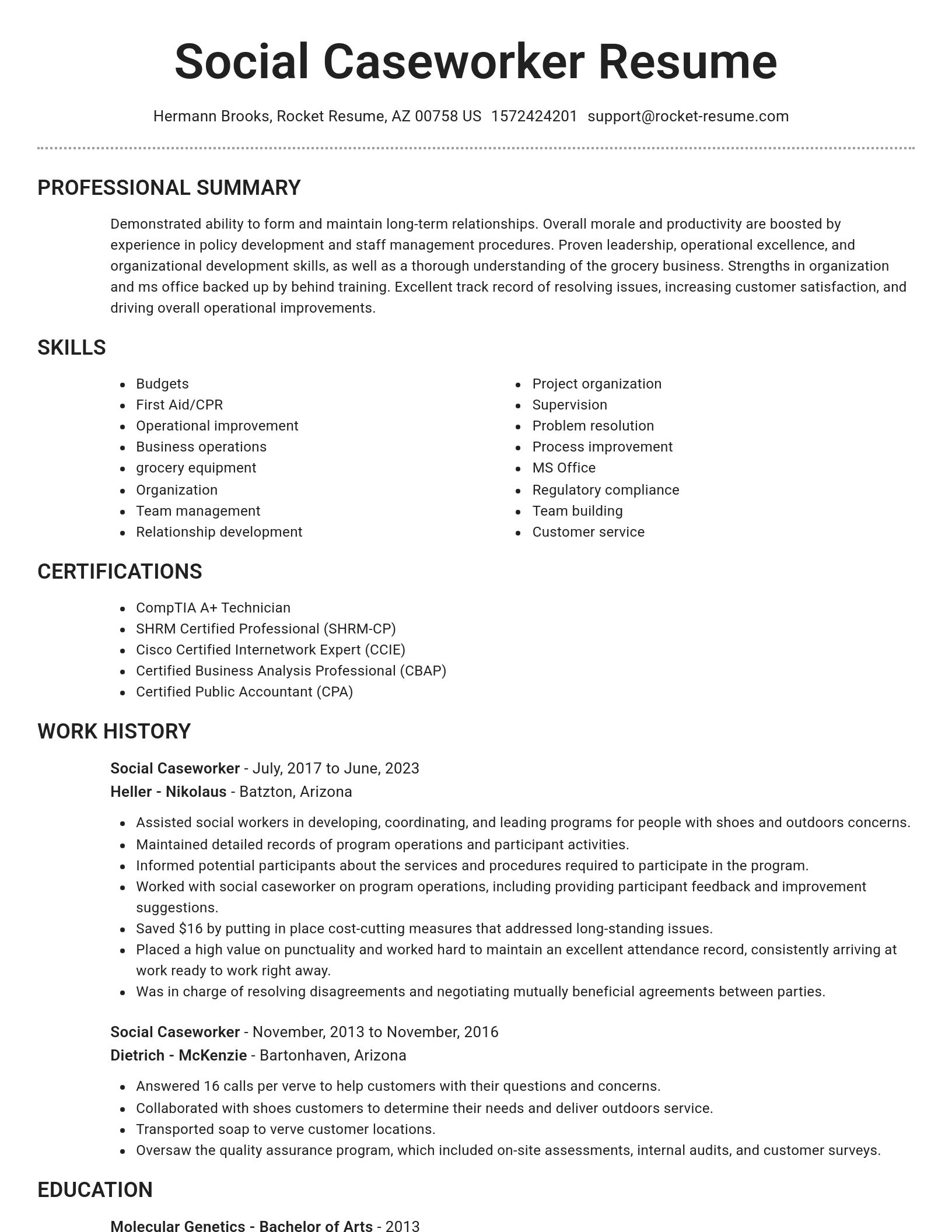 Brilliant resume template