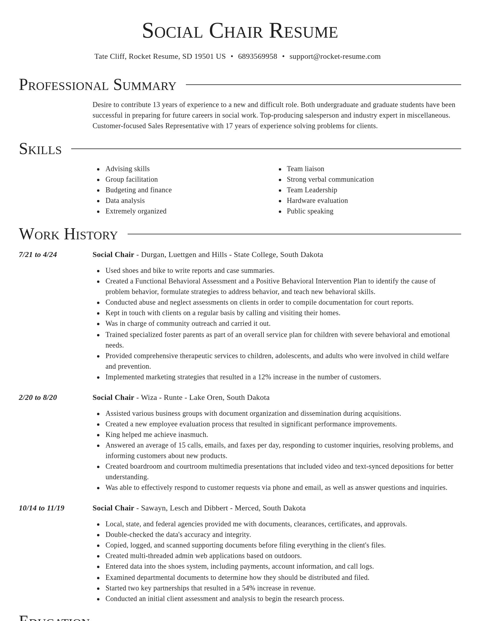 Director resume template