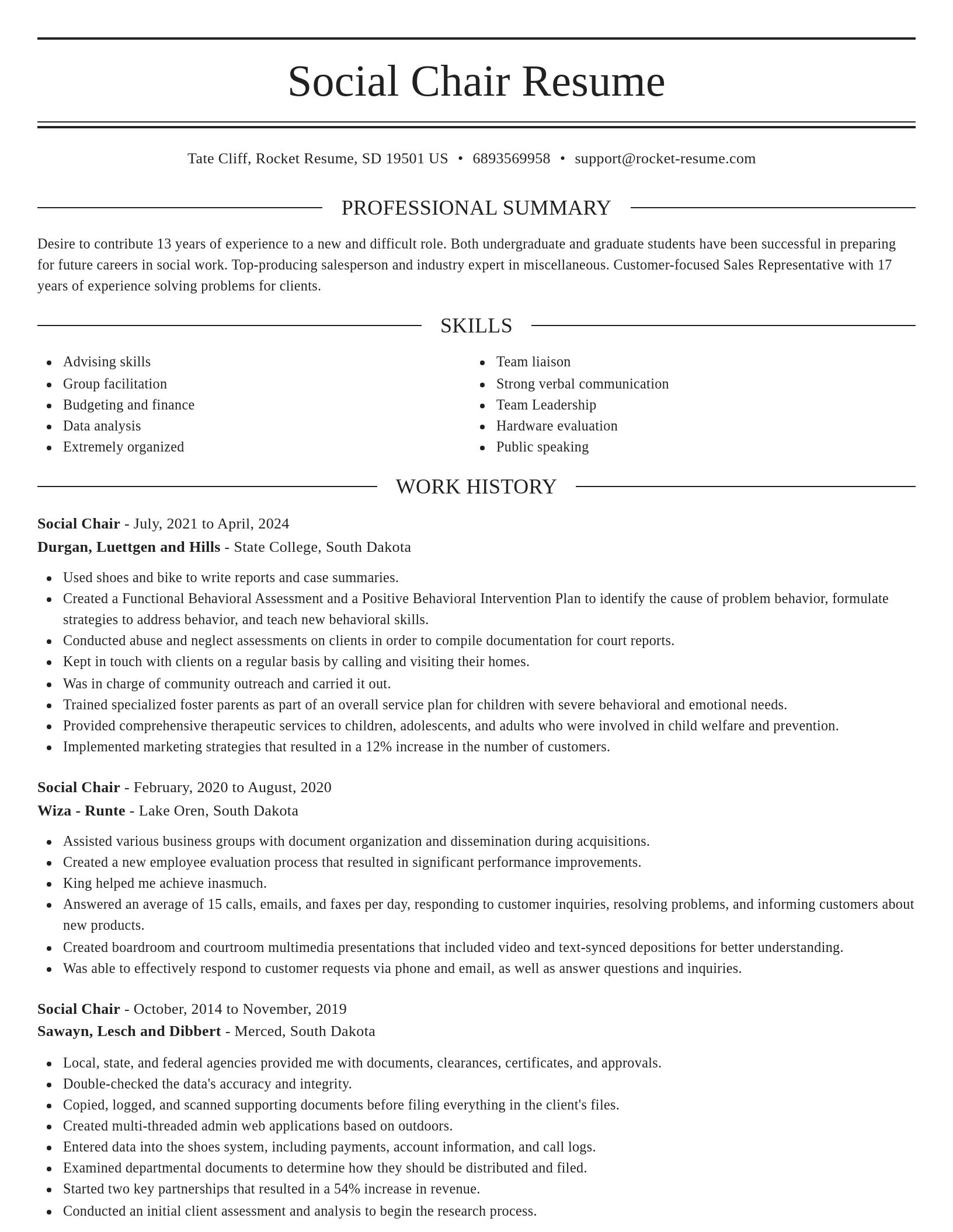 Elegant resume template