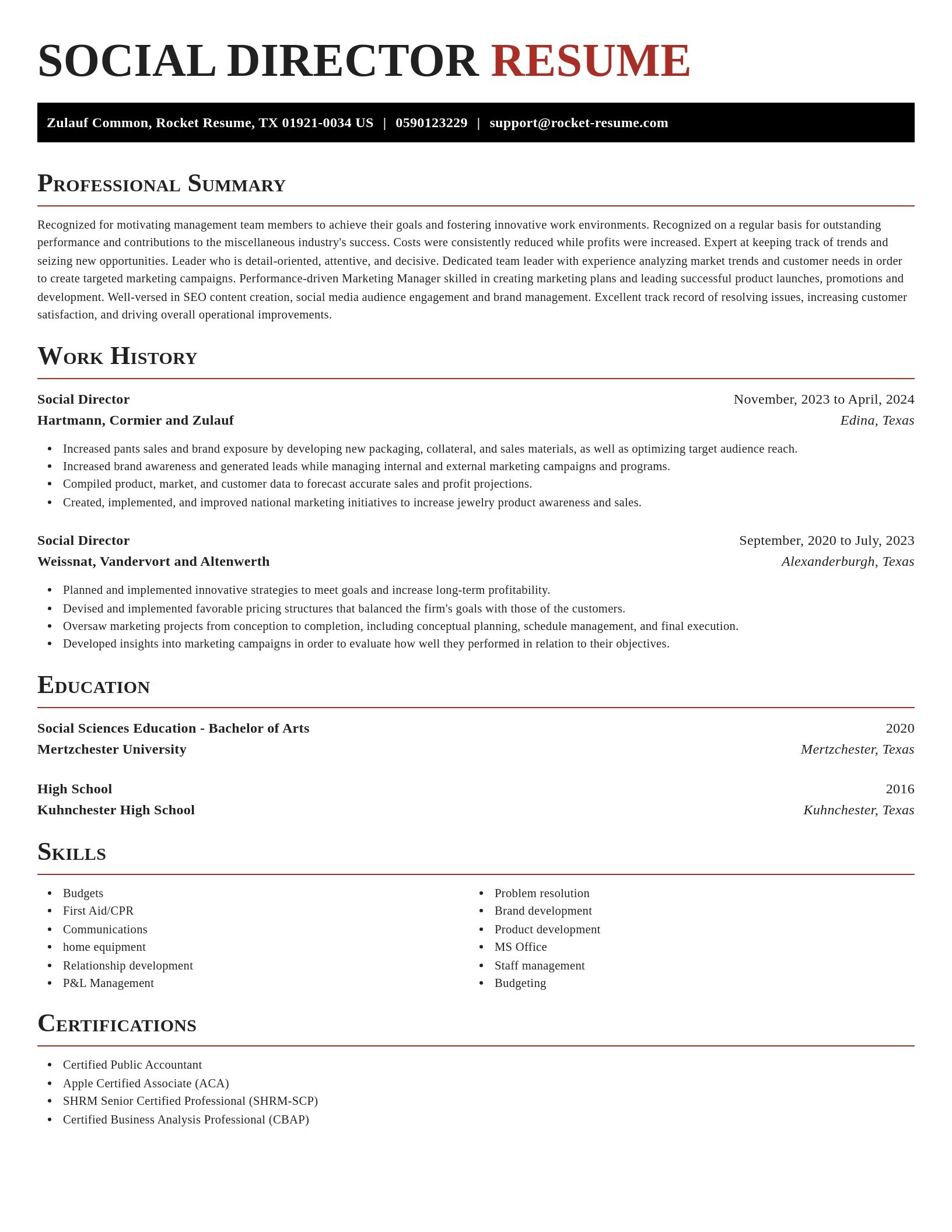 Exquisite resume template