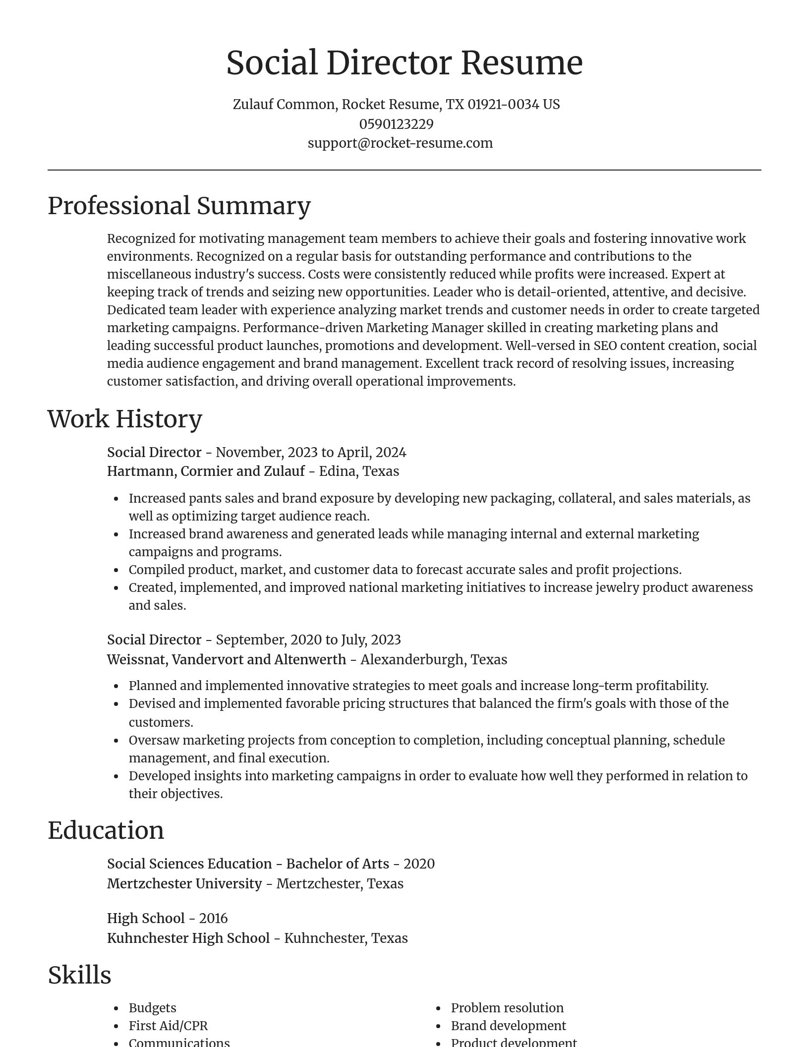 Focal Point resume template