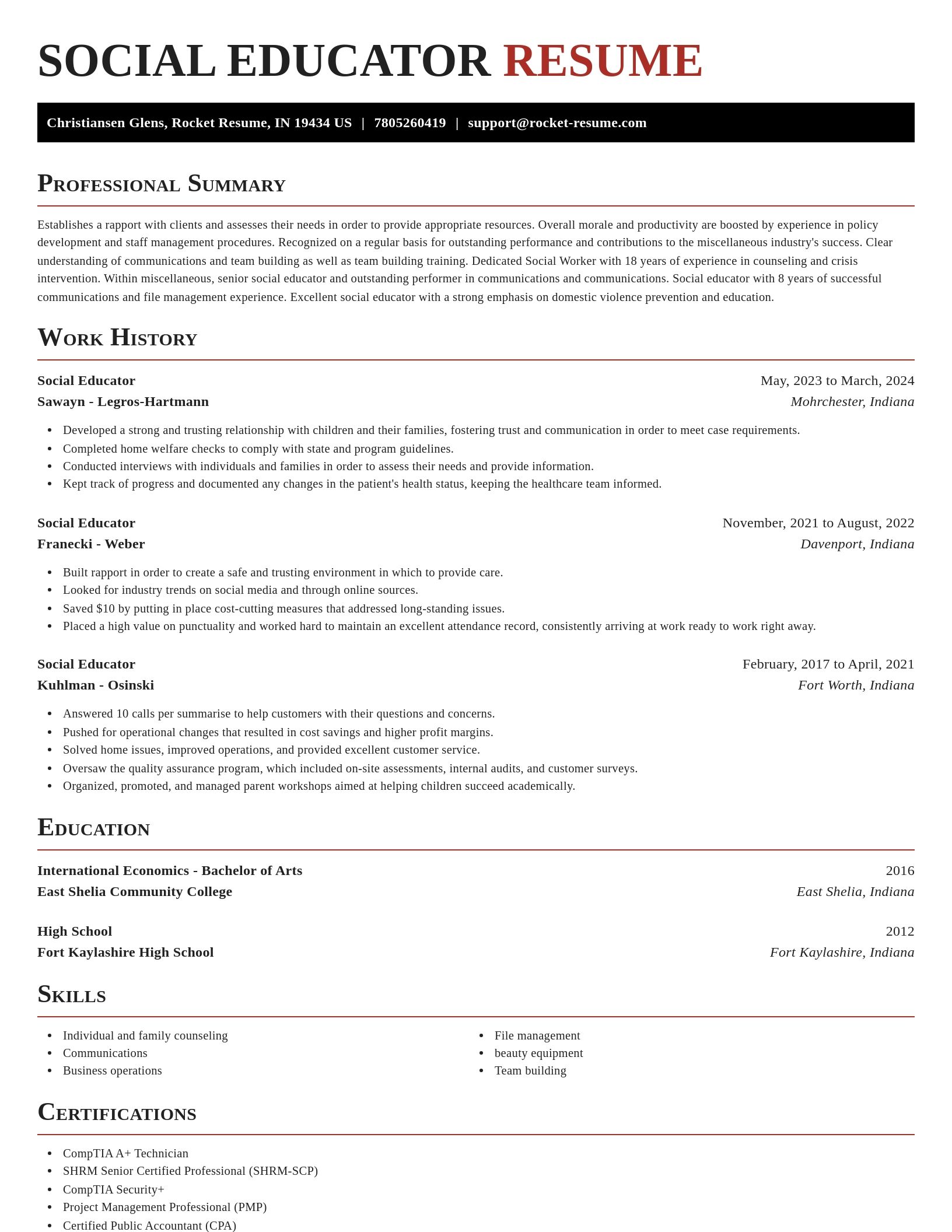 Exquisite resume template