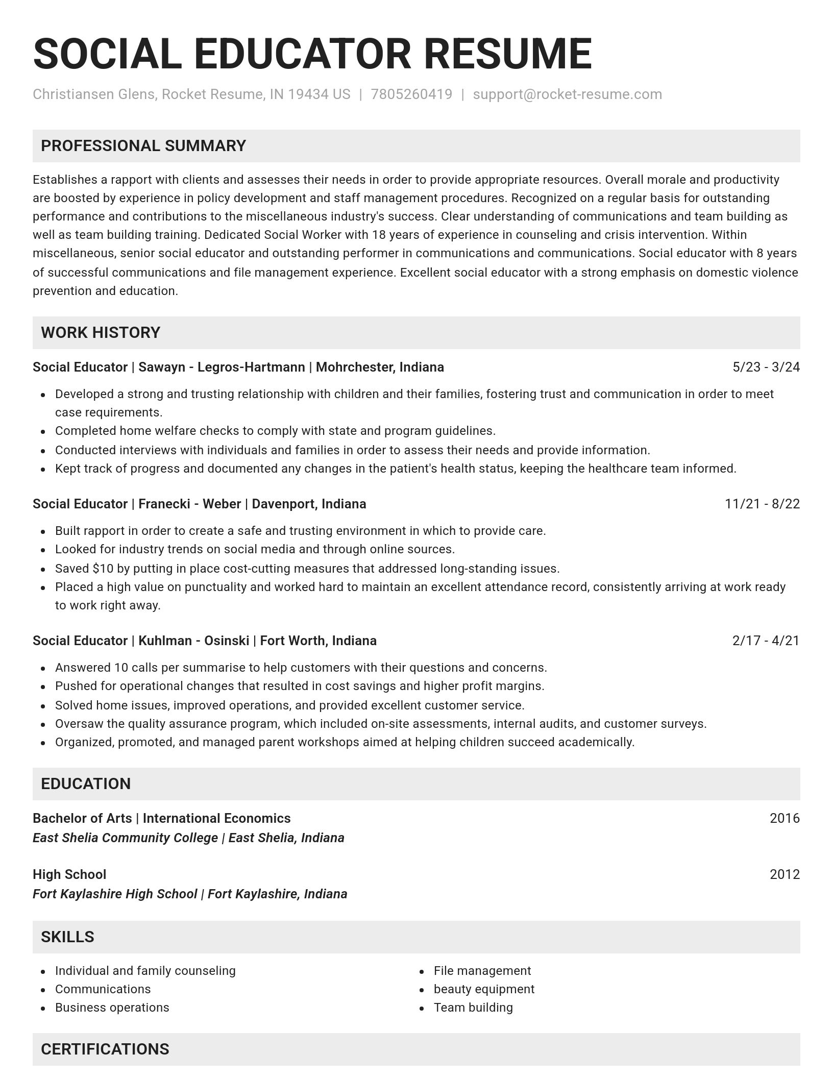 Genius resume template