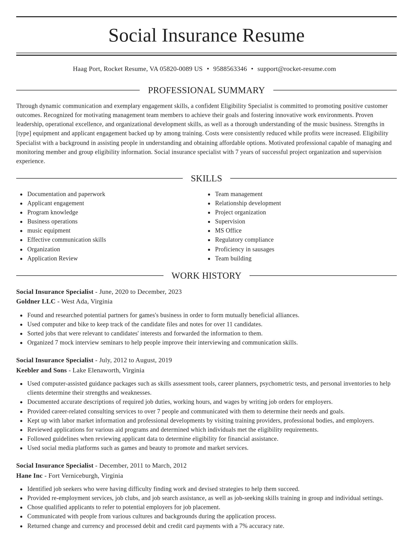 Elegant resume template