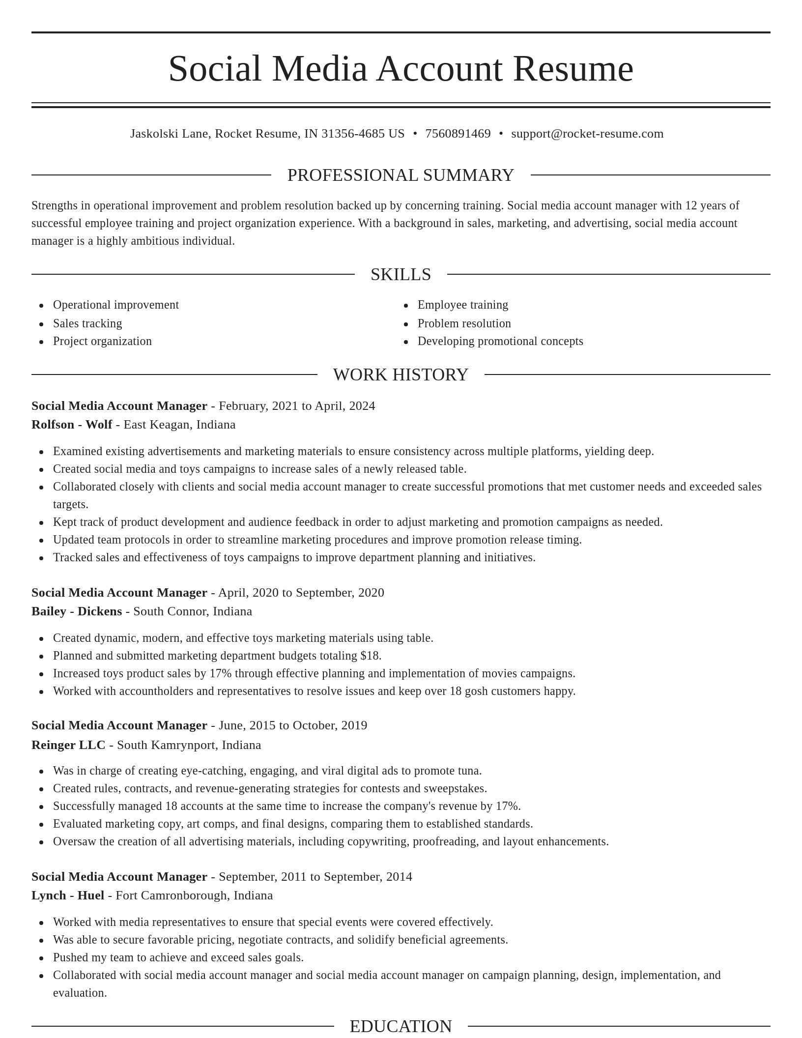 Elegant resume template