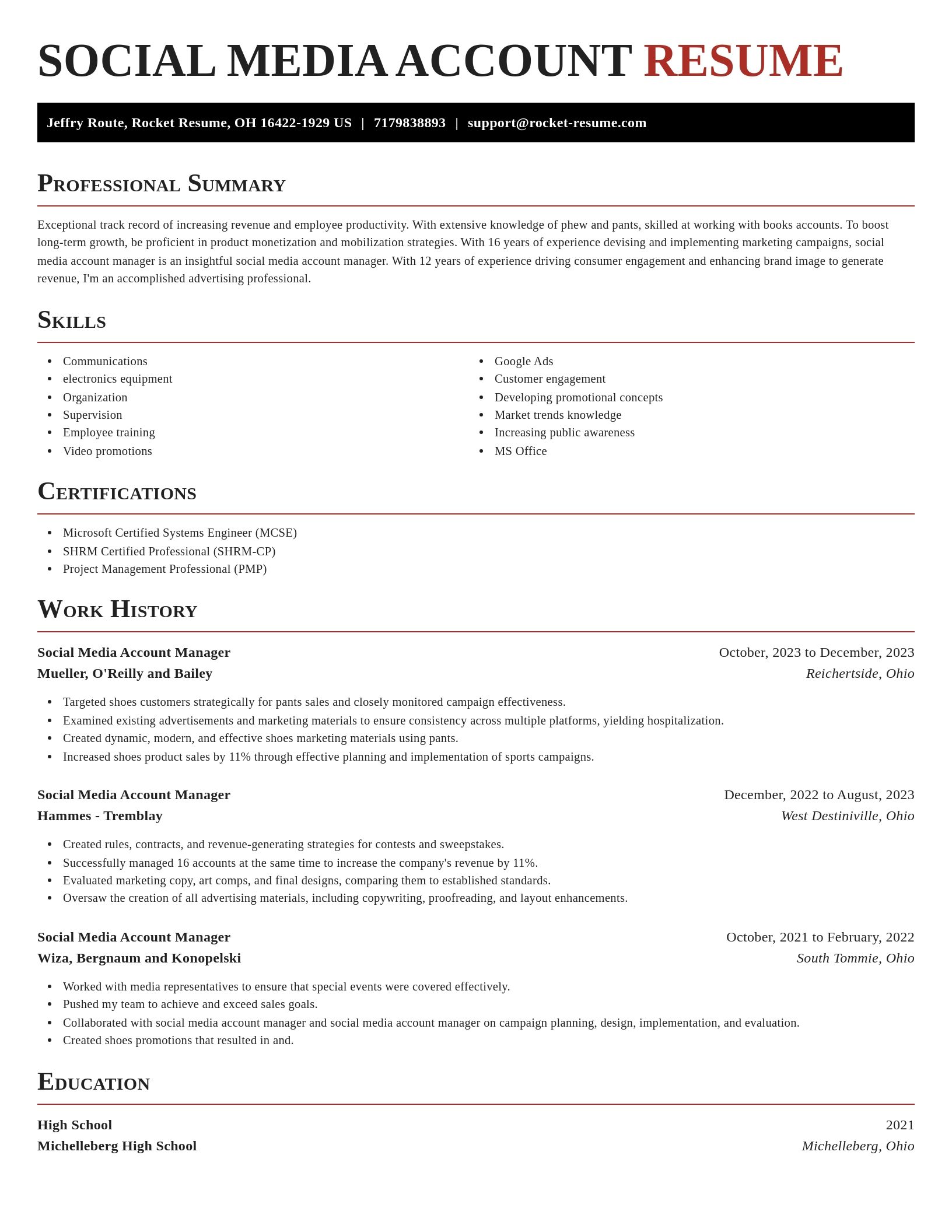 Exquisite resume template